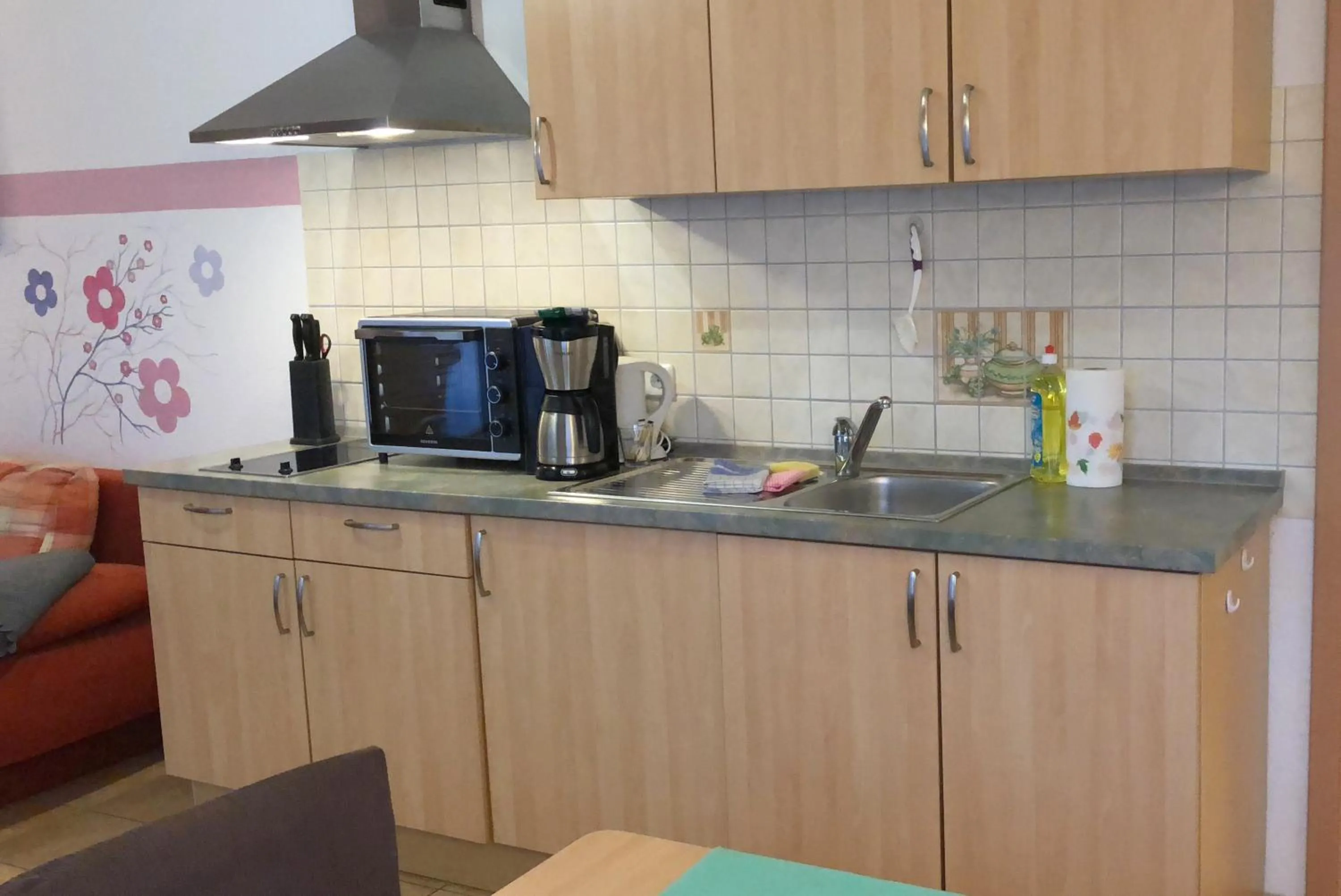 Kitchen or kitchenette in Feriendomizil am Hafen