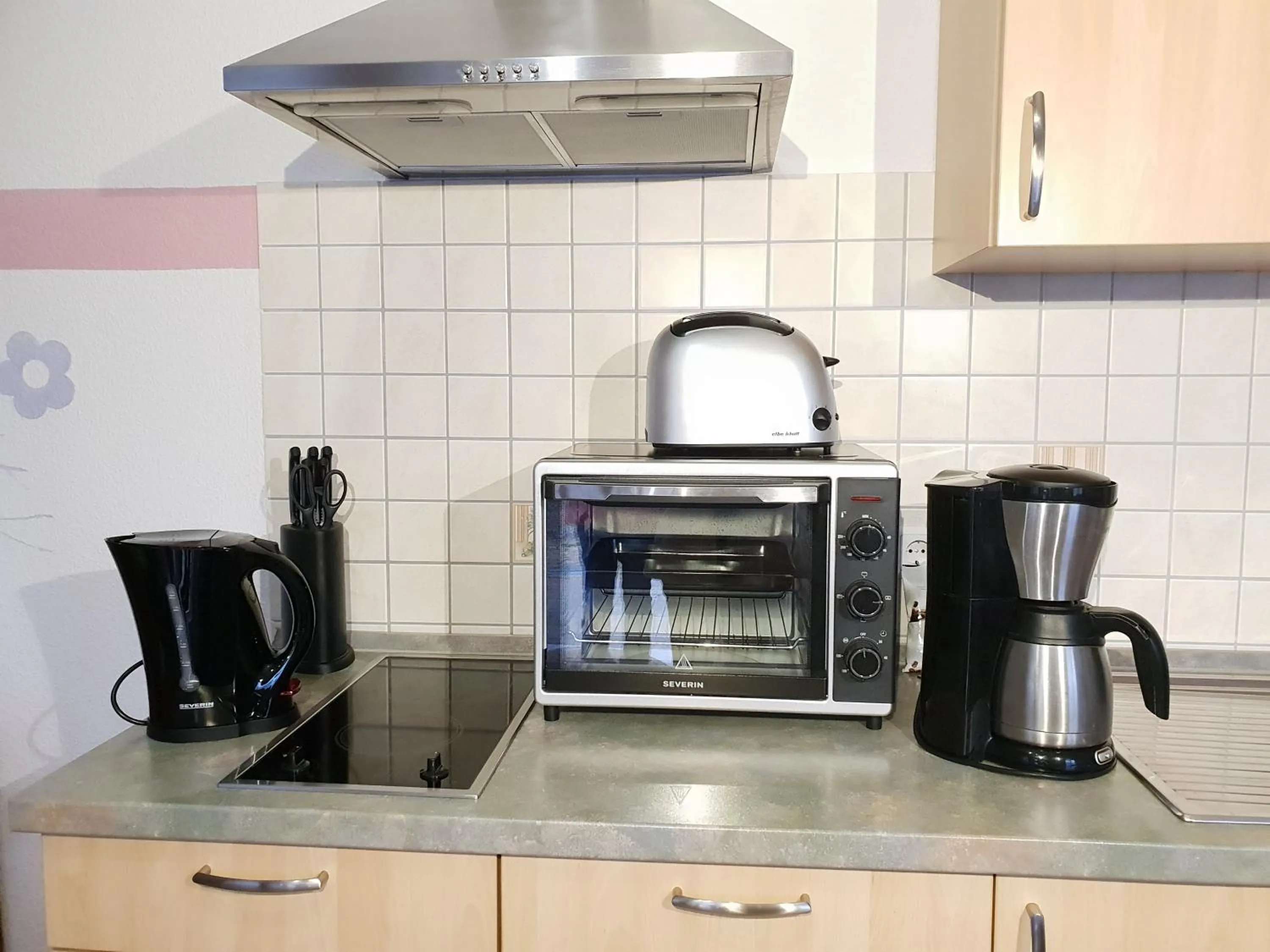 Kitchen or kitchenette in Feriendomizil am Hafen