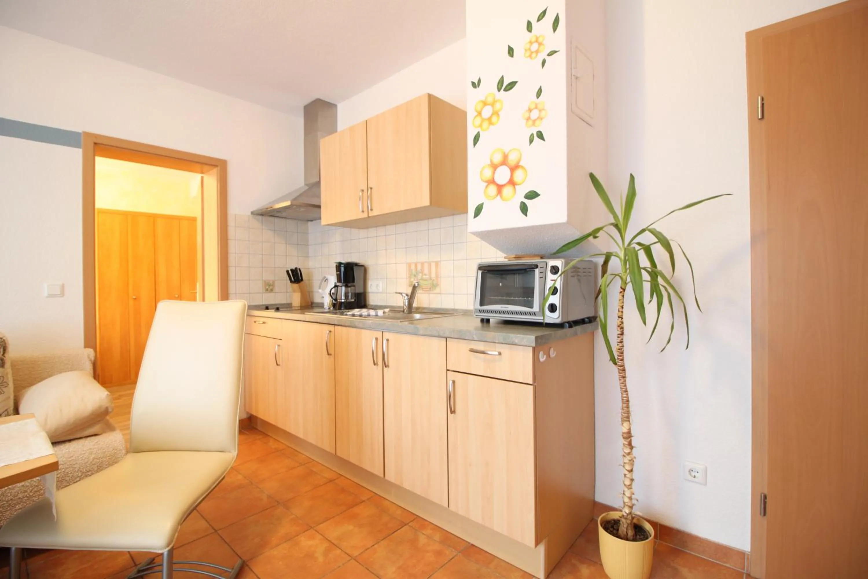 Kitchen or kitchenette in Feriendomizil am Hafen