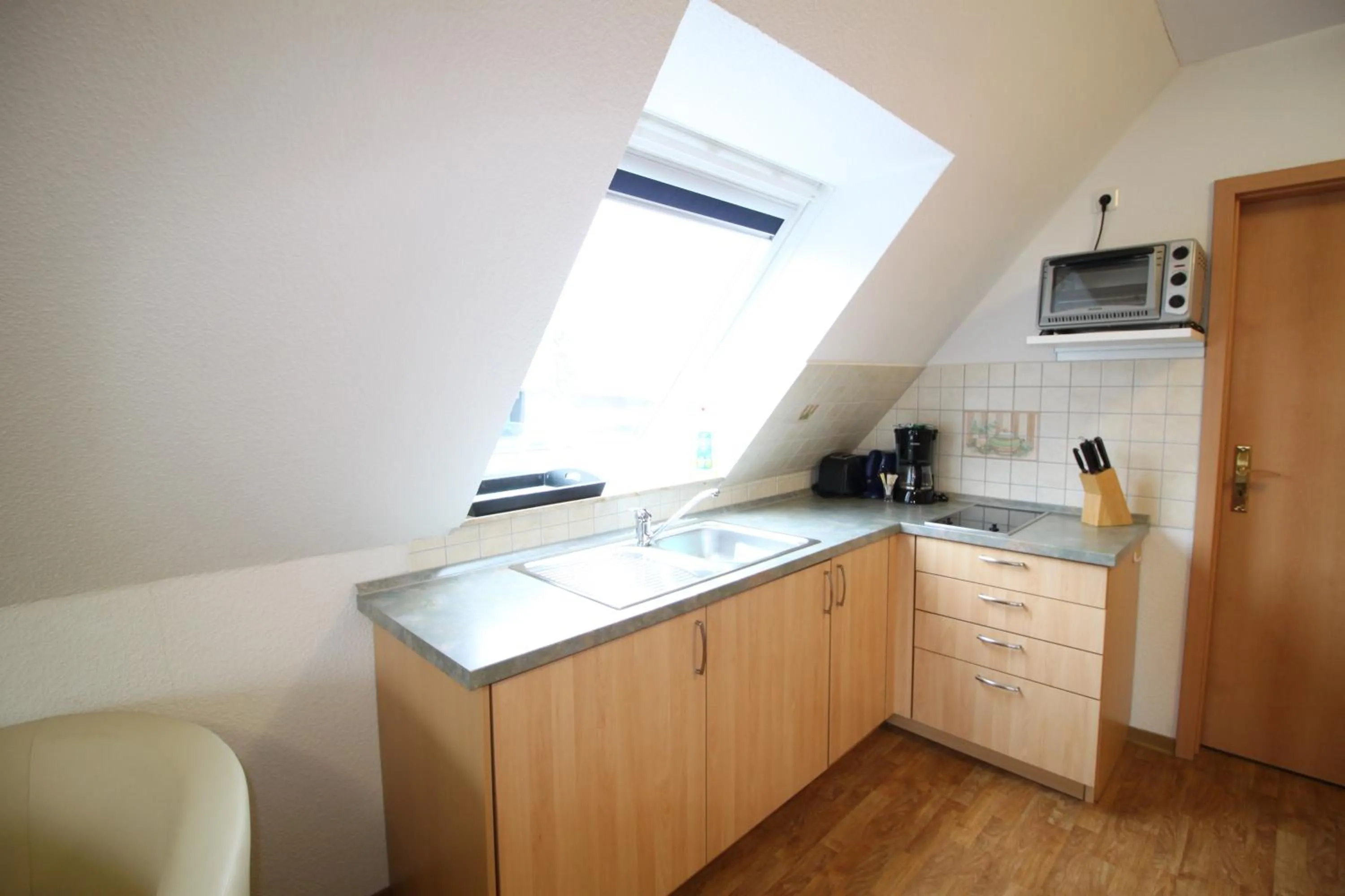 Kitchen or kitchenette in Feriendomizil am Hafen