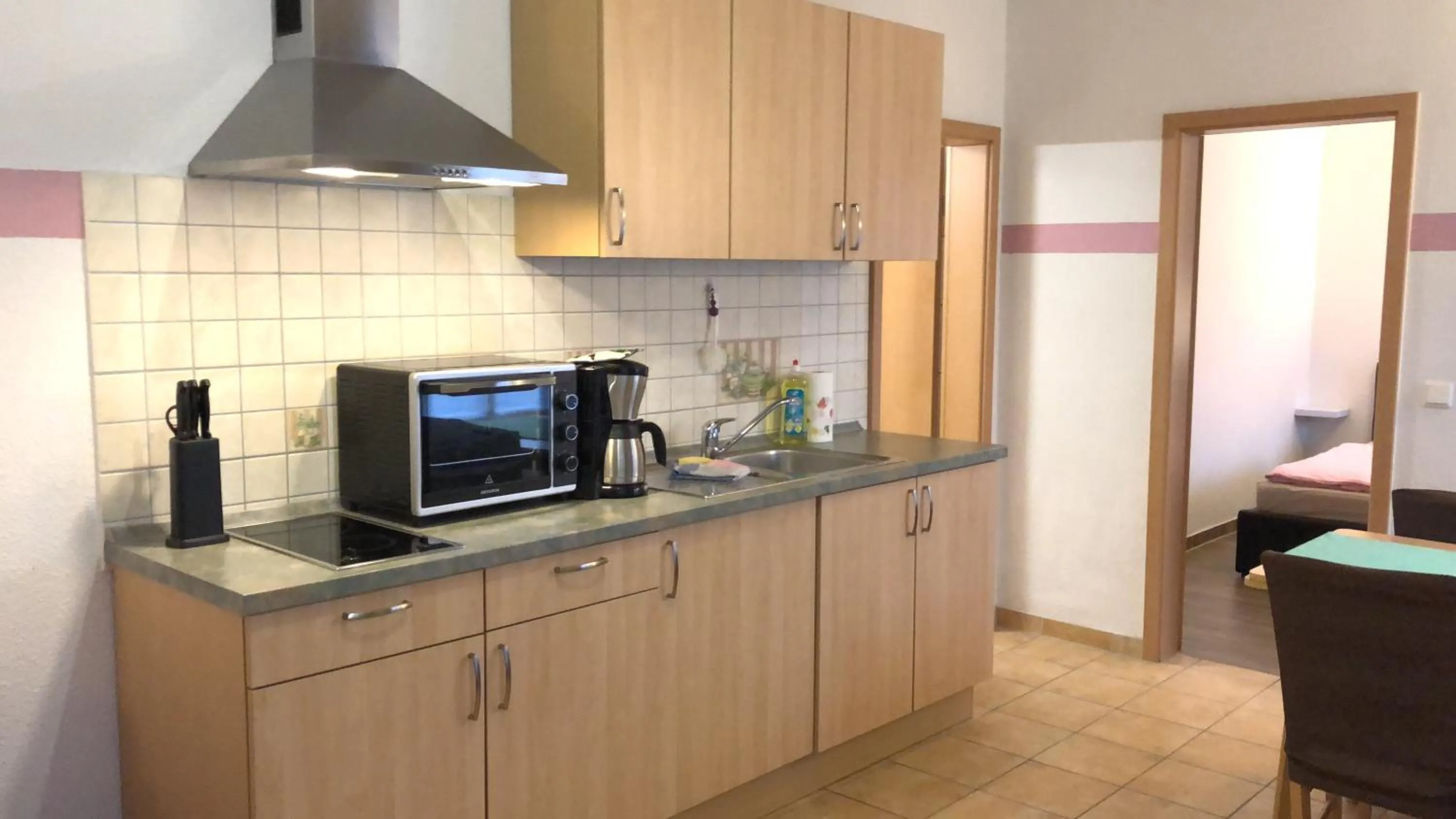 Kitchen or kitchenette in Feriendomizil am Hafen