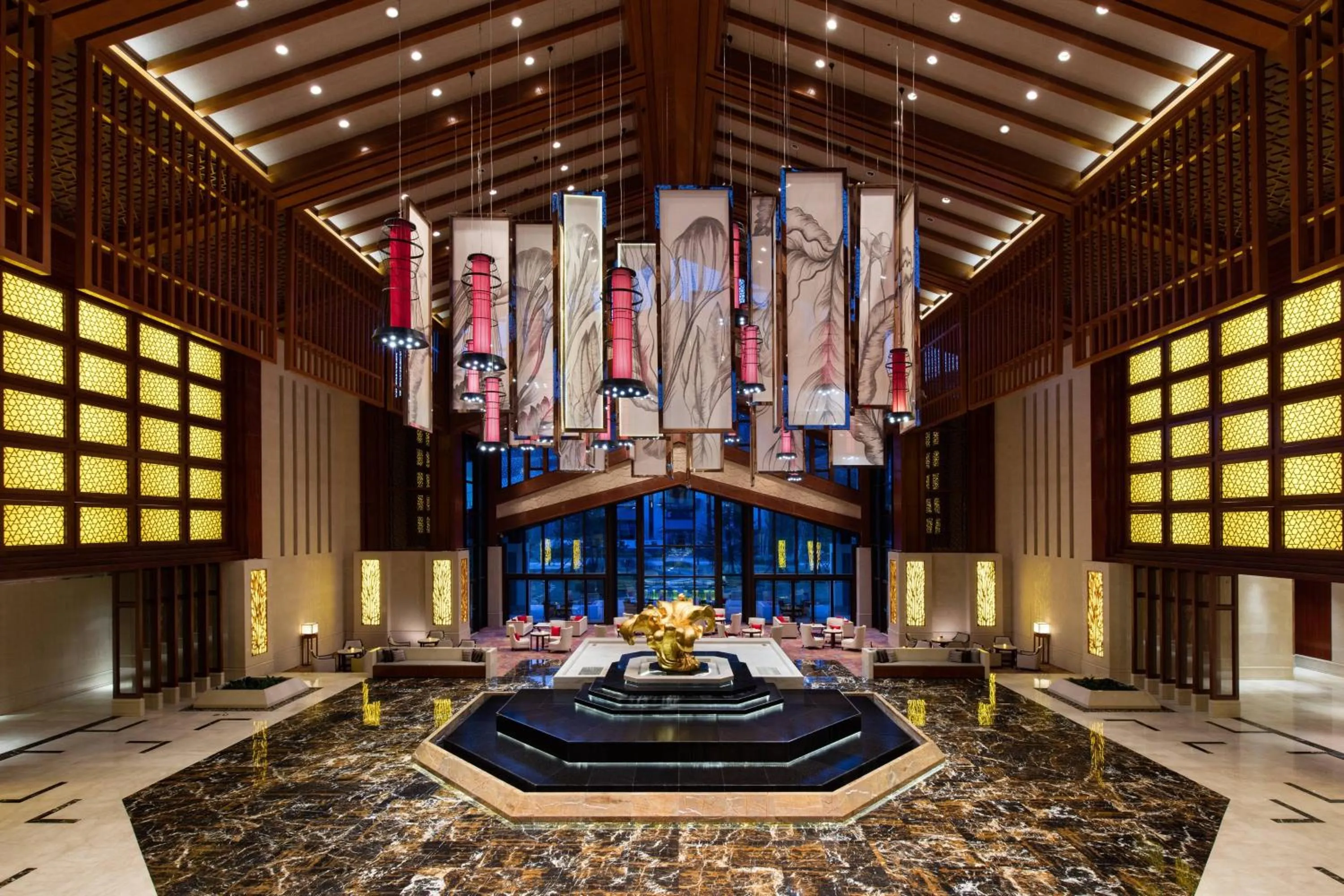 Lobby or reception in Wutai Mountain Marriott Hotel