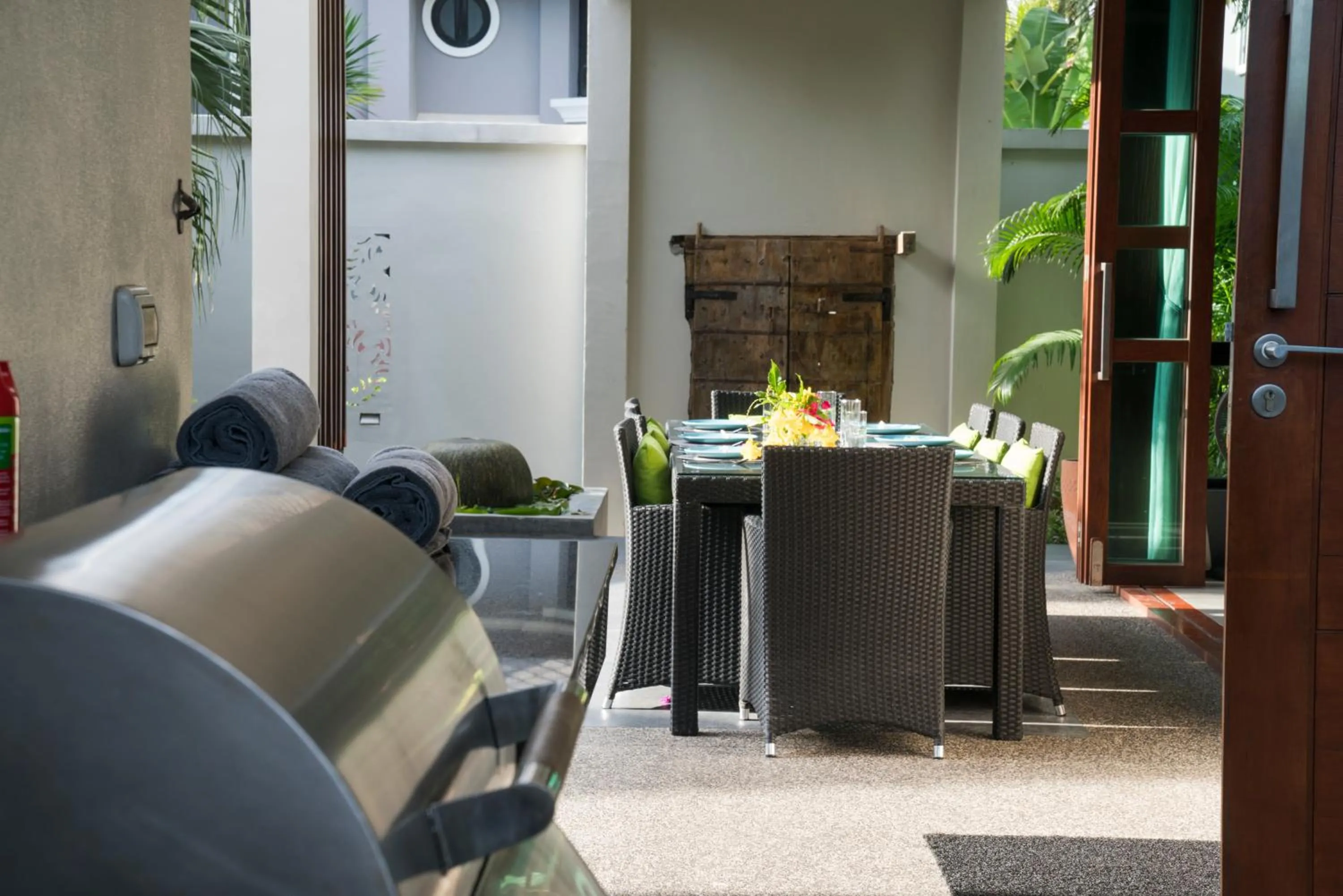 BBQ facilities in Narintara Private Pool Villas - Free Tuk-Tuk Service to the Beach!