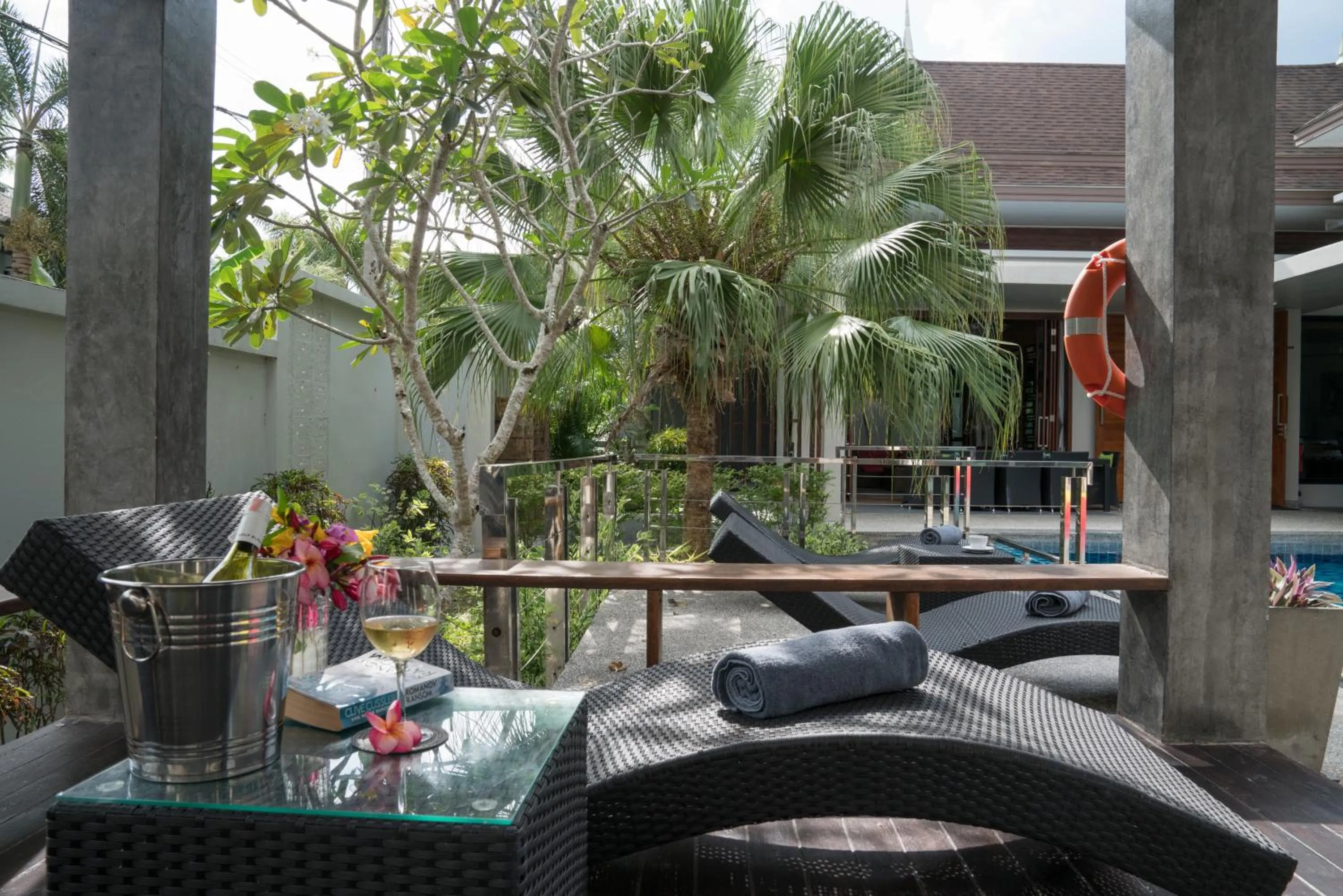 Balcony/Terrace in Narintara Private Pool Villas - Free Tuk-Tuk Service to the Beach!