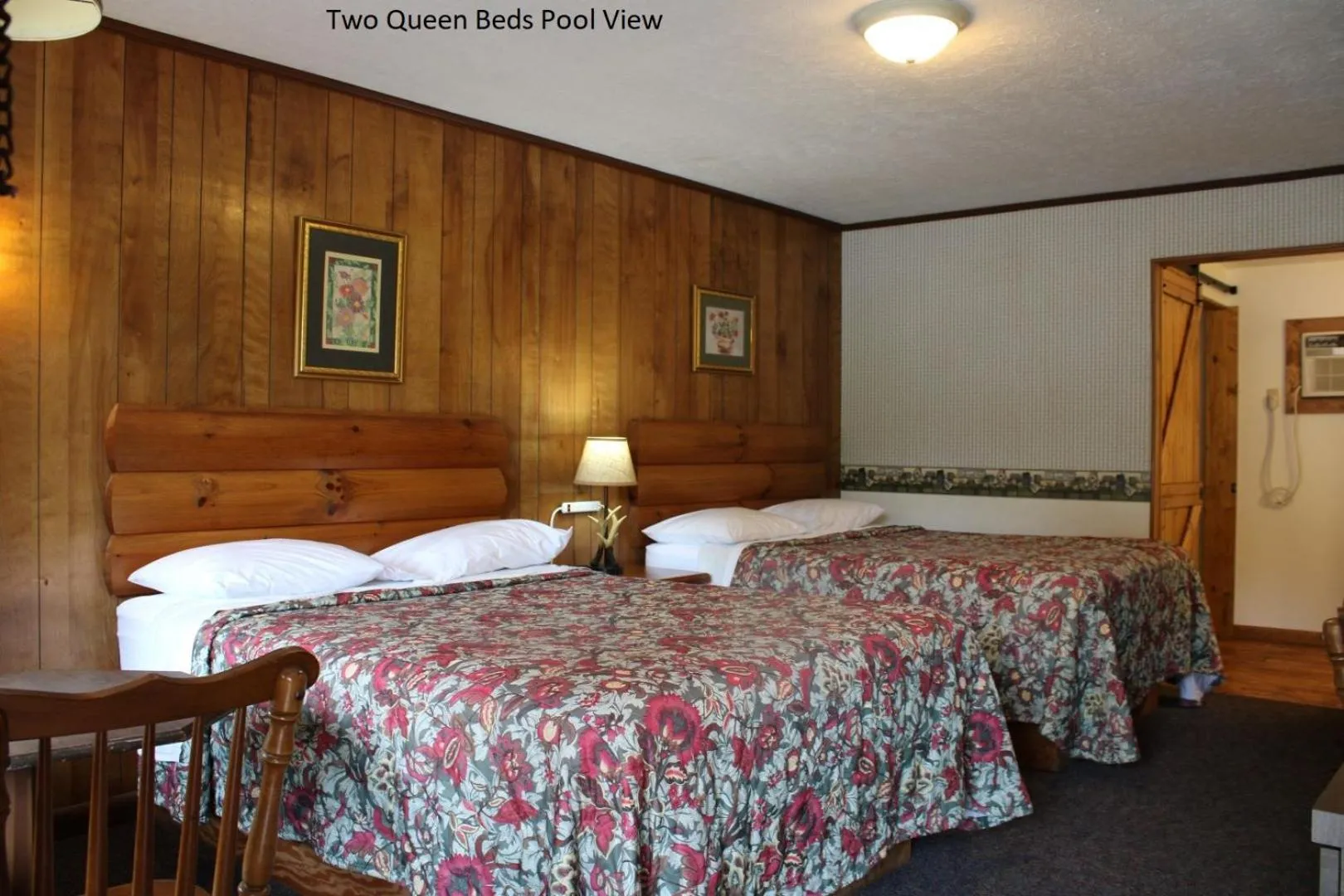 Room with Two Queen Beds - Pool View in Two Rivers Lodge