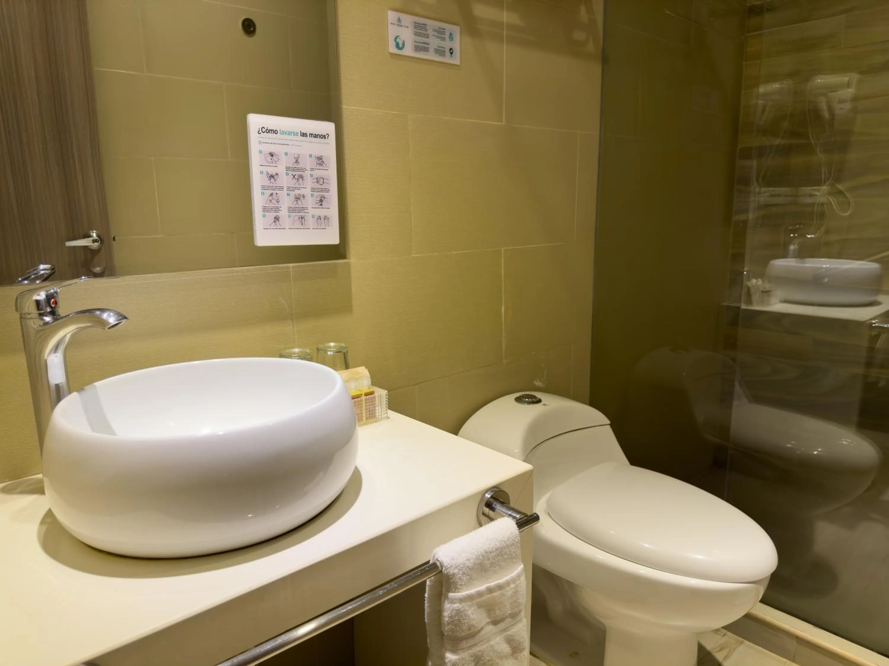 Toilet in Hotel Catedral Plaza