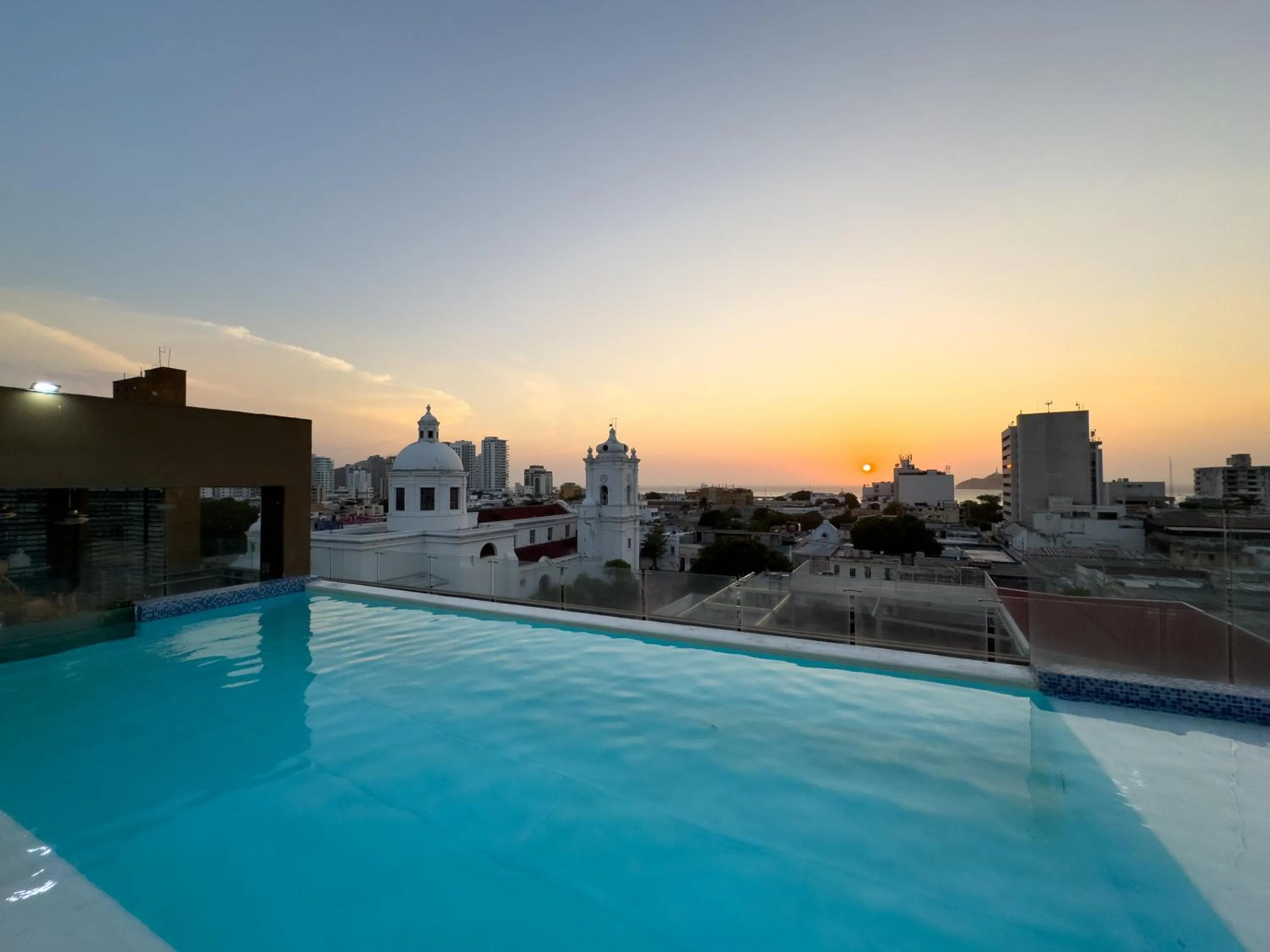 Pool view in Hotel Catedral Plaza