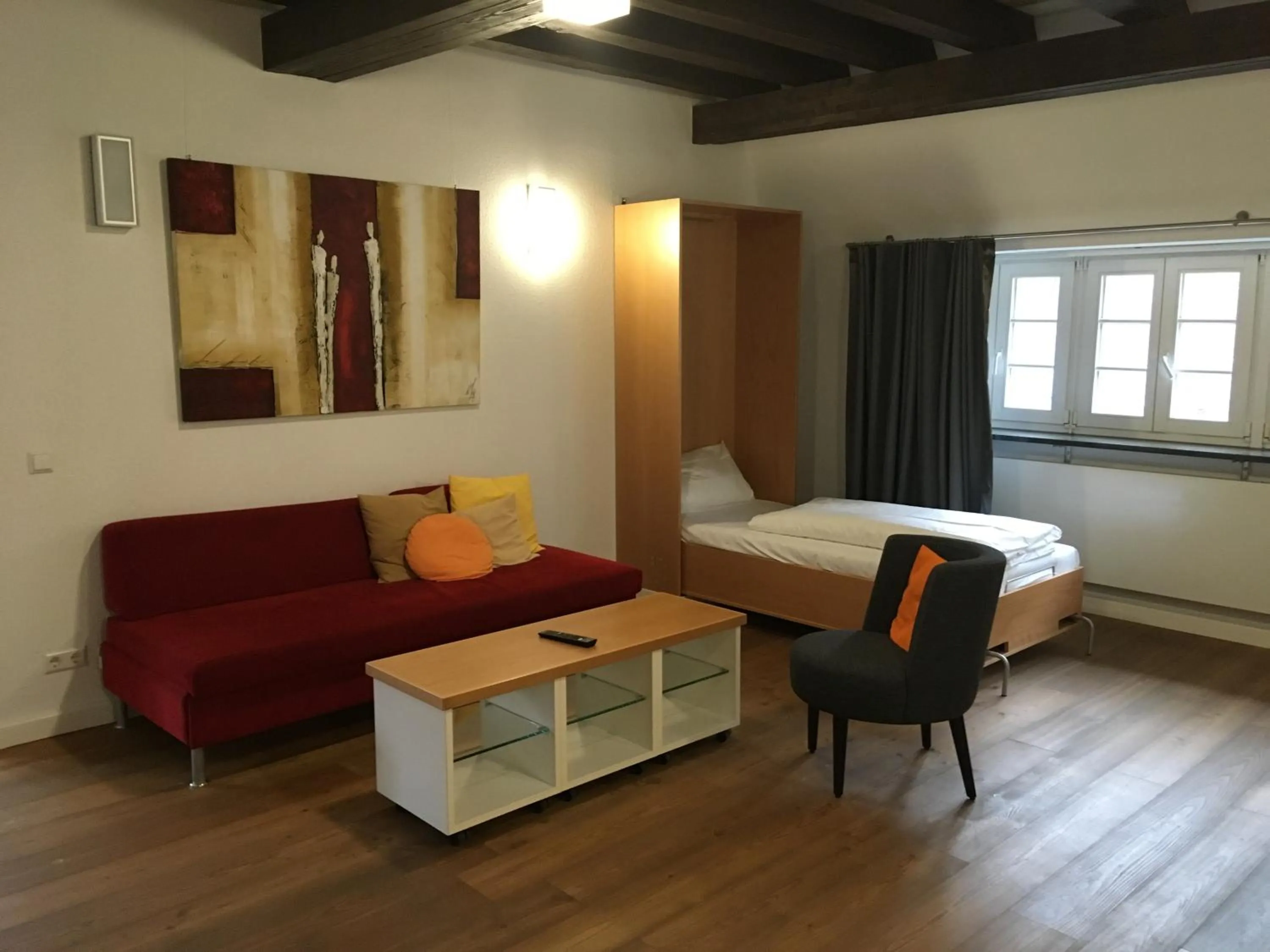 Living room, Bed in Jugendstilhotel Trifels