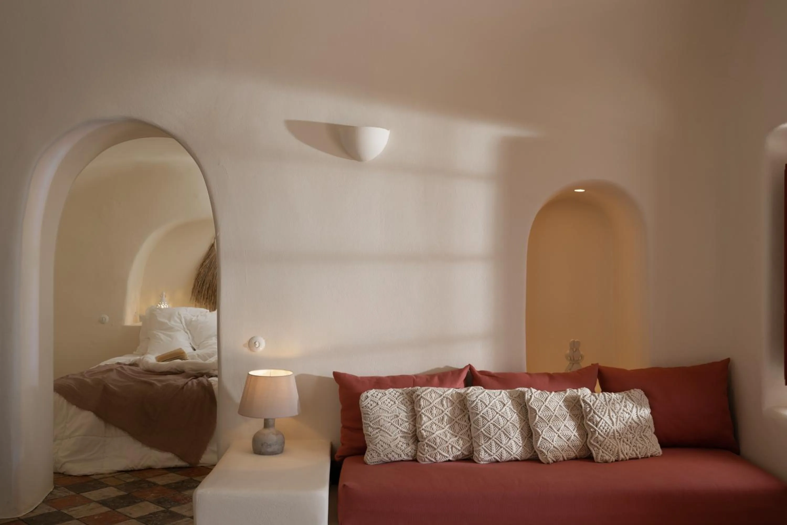 Living room, Bed in The Architect's Cave House