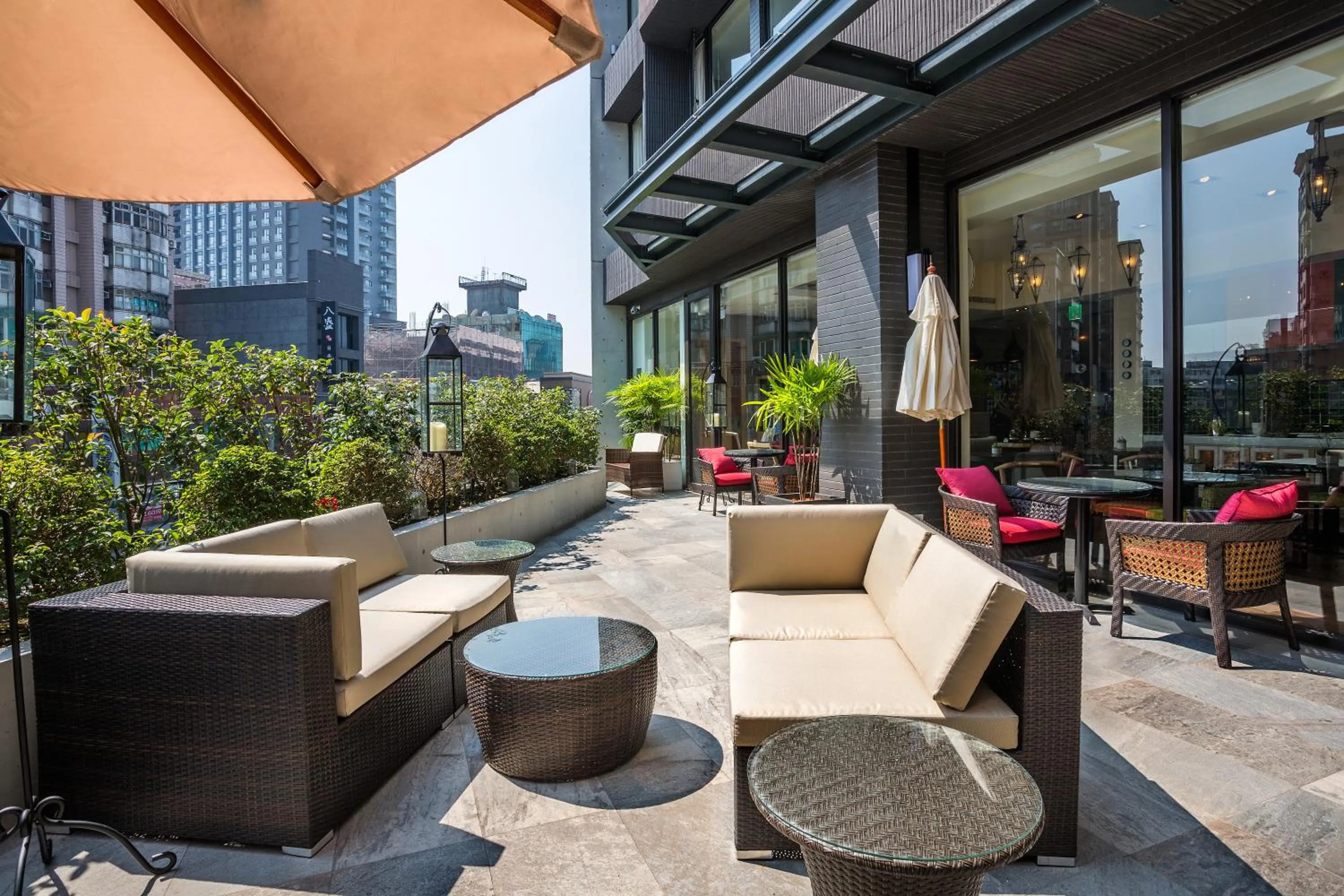 Balcony/Terrace in Lacle Hotel-Luzhou Taipei