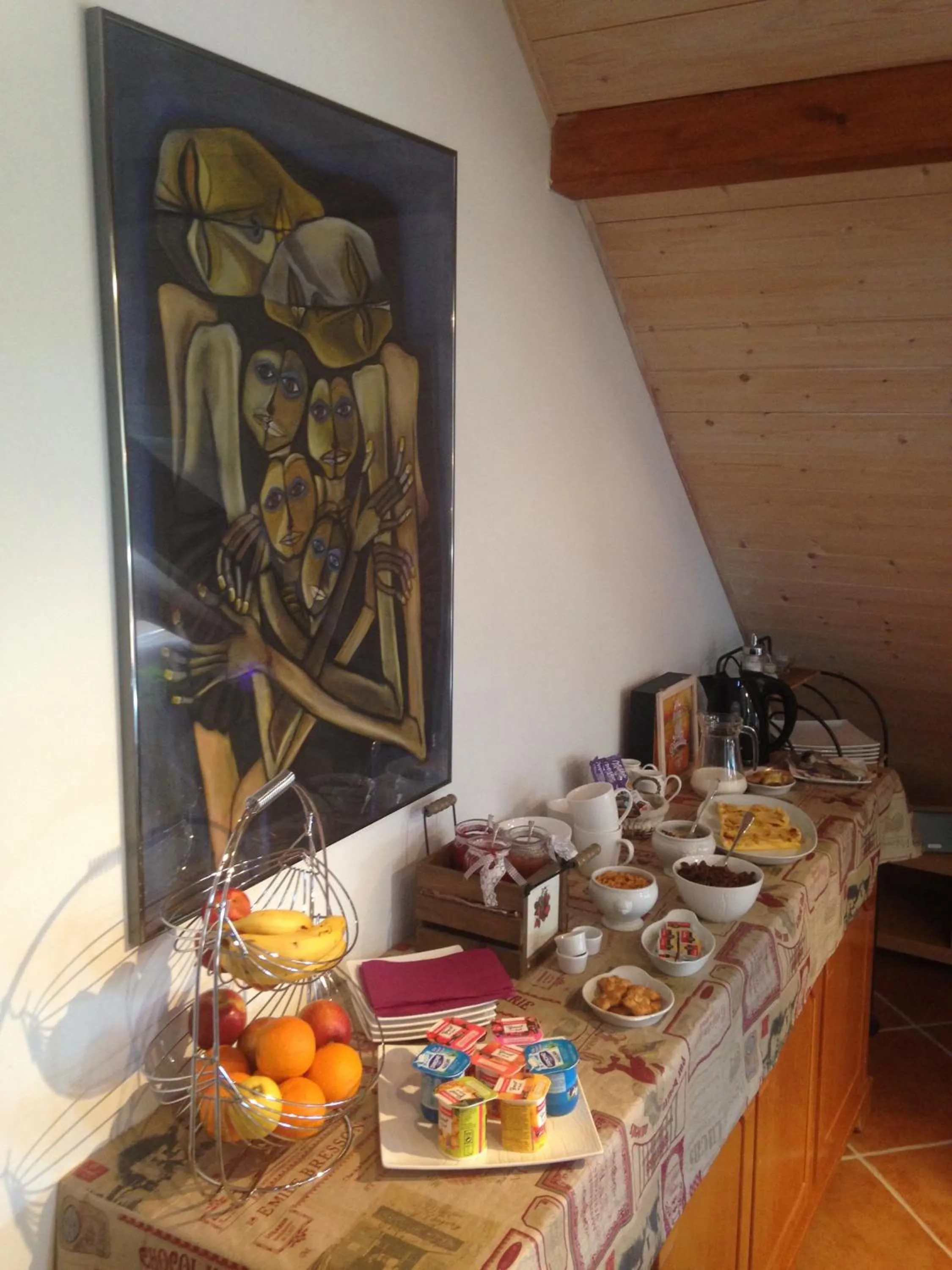 Food and drinks in B&B Le Sourire du Lac