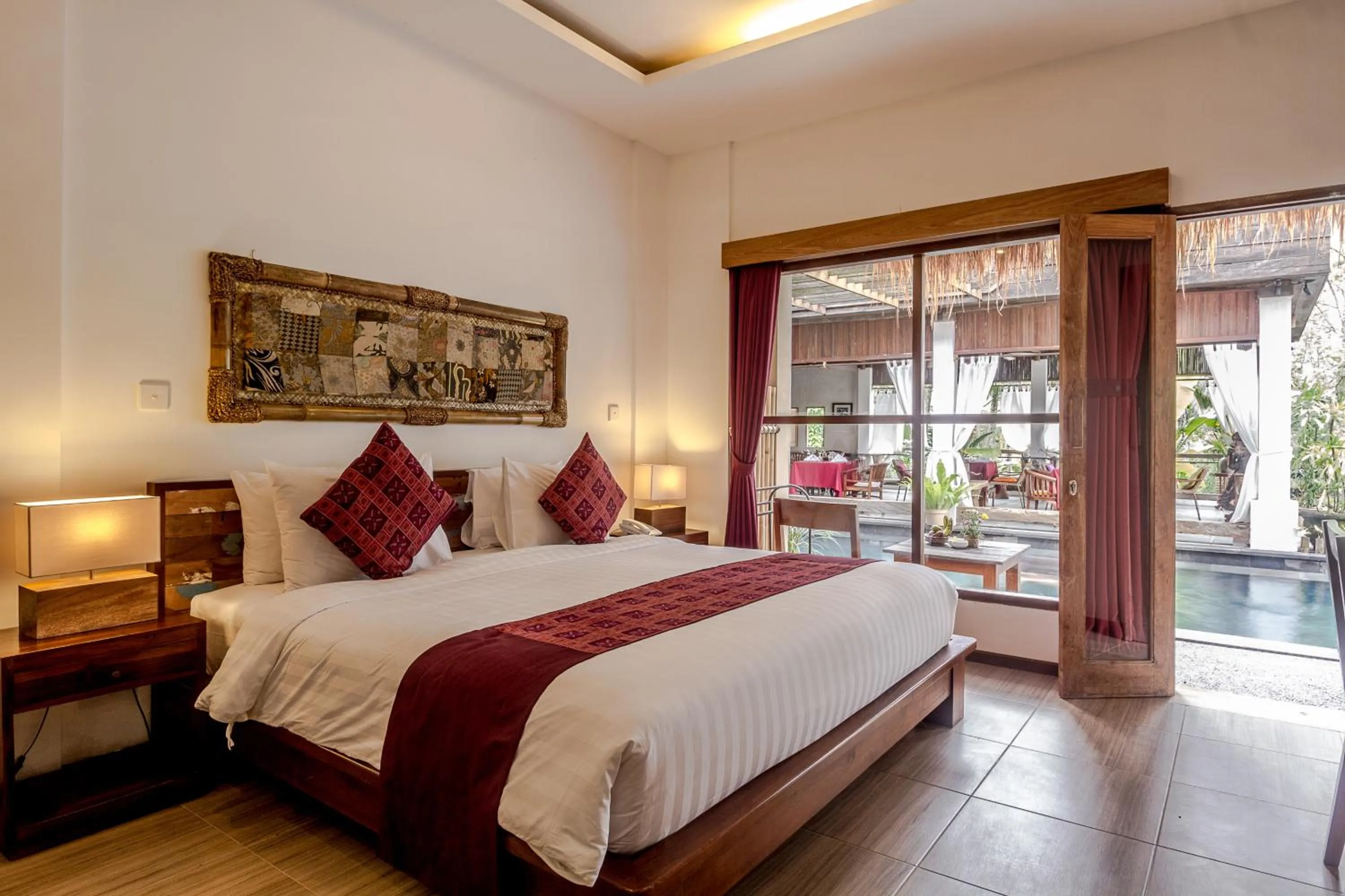 Balcony/Terrace, Bed in Alam Sembuwuk Ubud