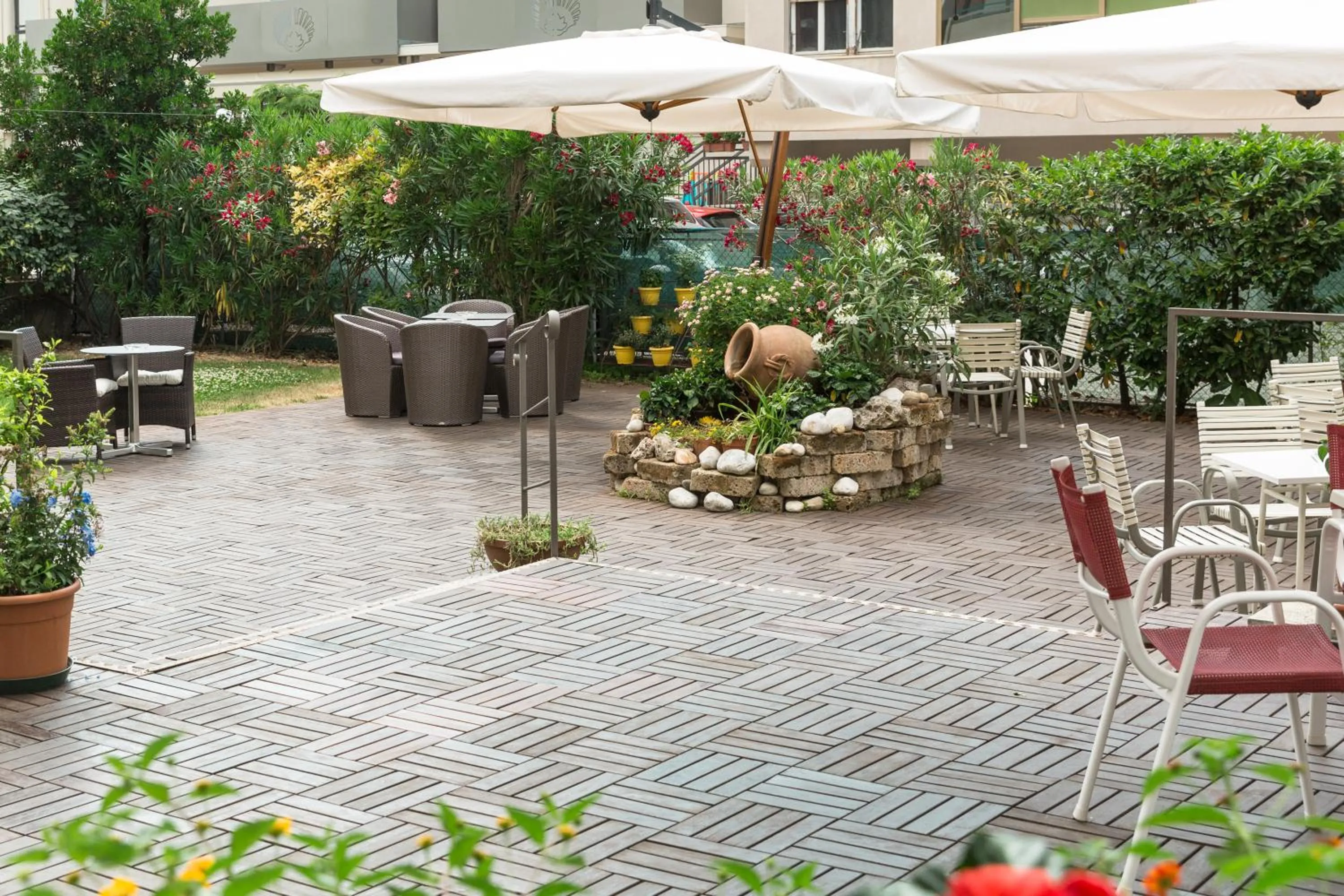 Garden view in Hotel Parini