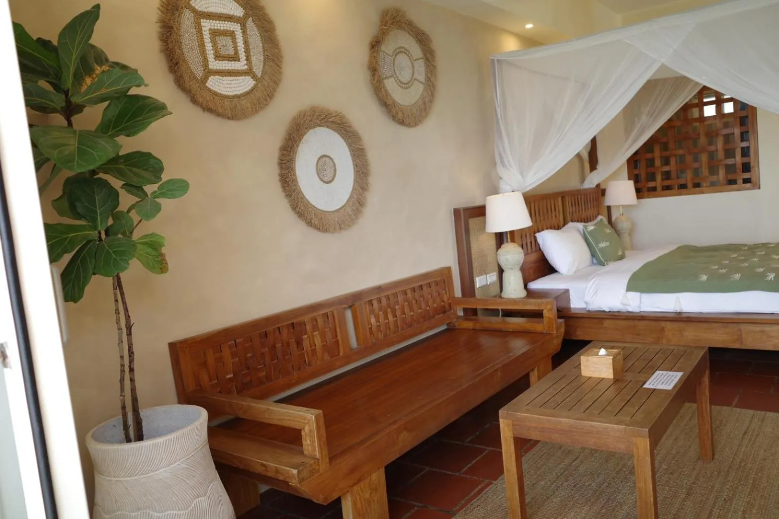 Bed in Red Garden Resort