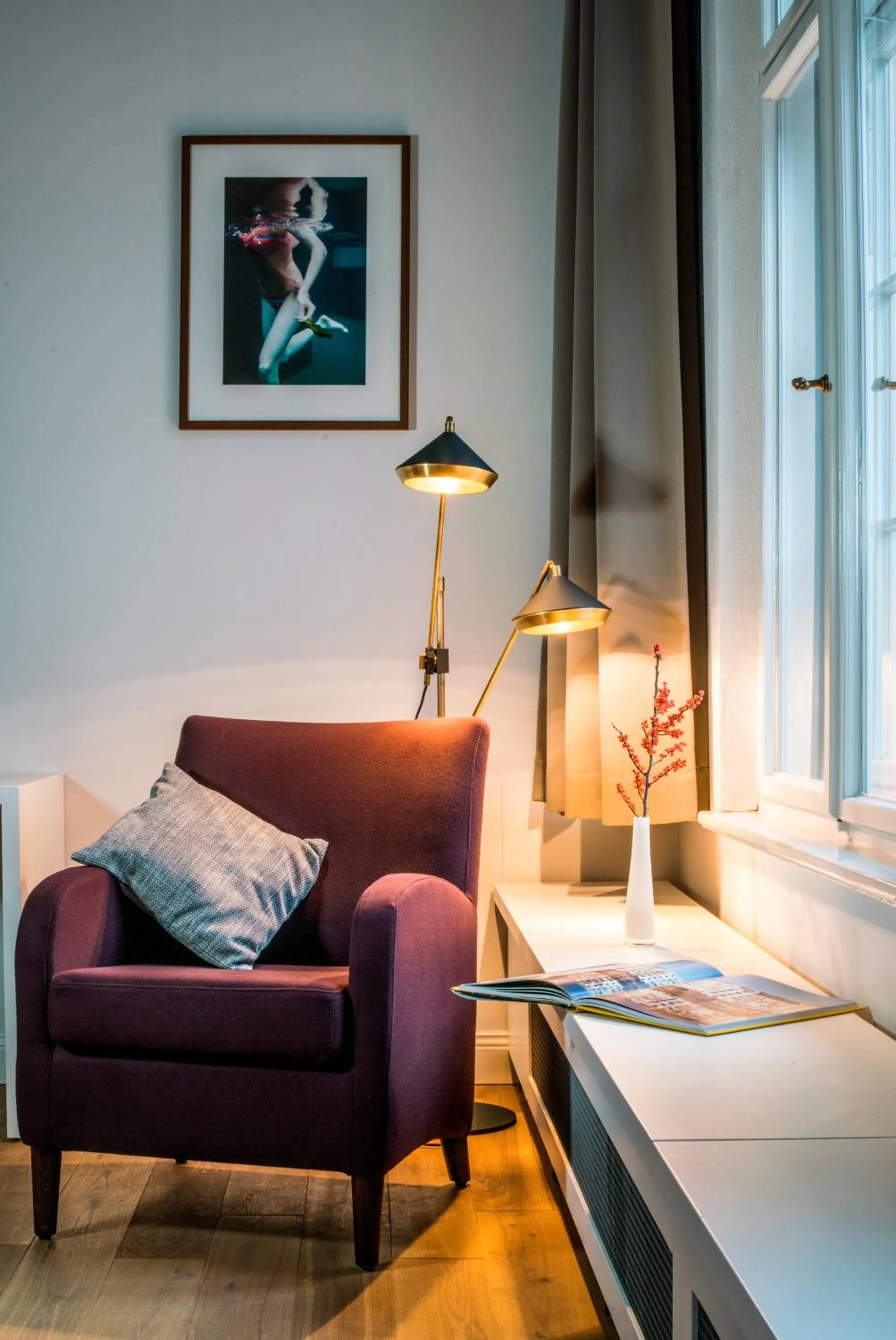 Seating area, Bed in Hotel Oderberger