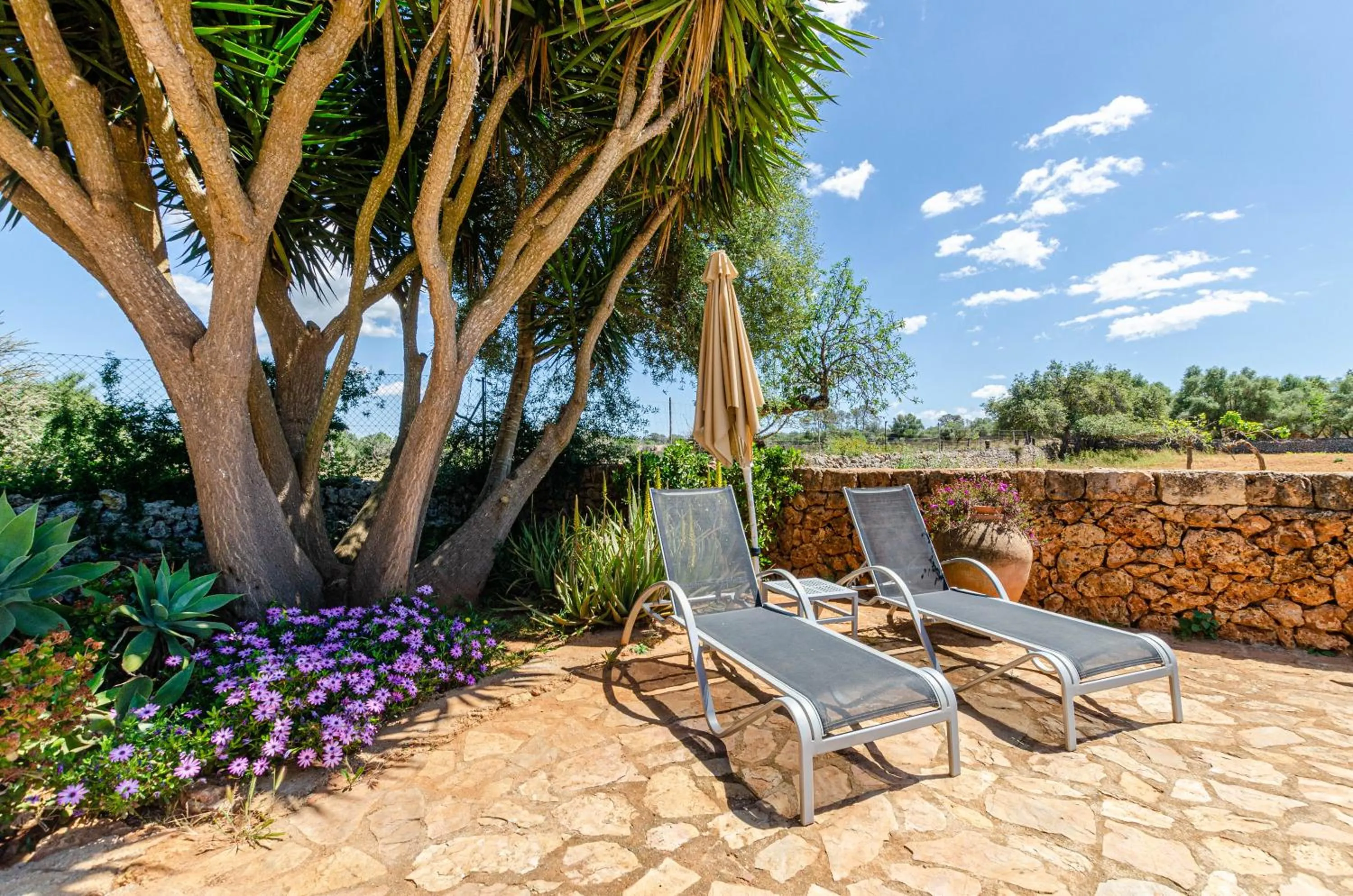 sunbed in Can Porretí Agroturisme