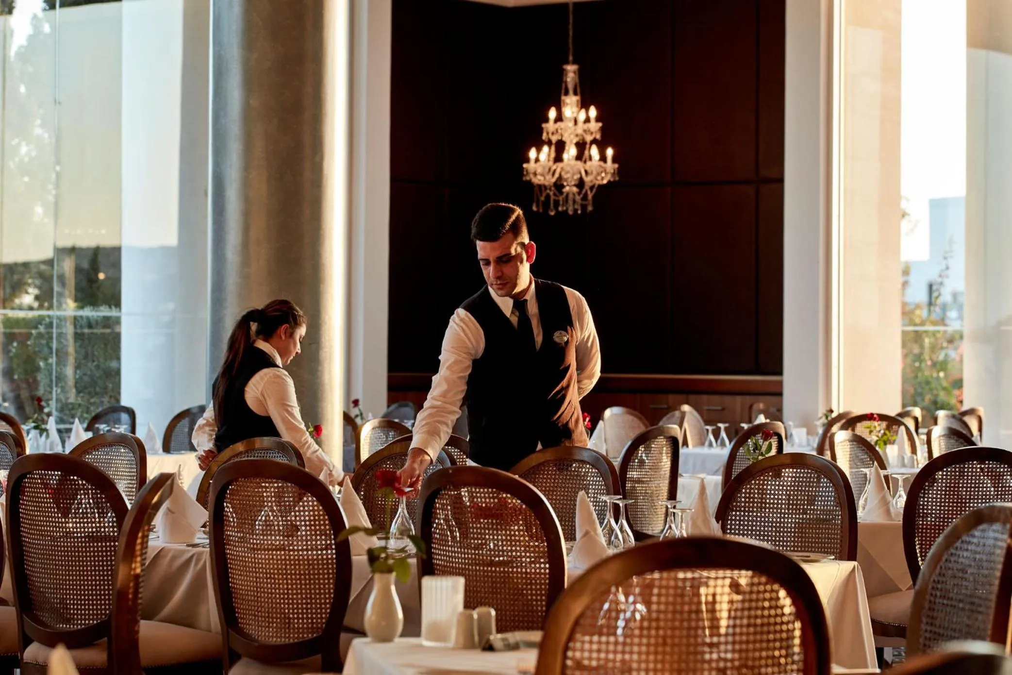 Staff in Grecian Park