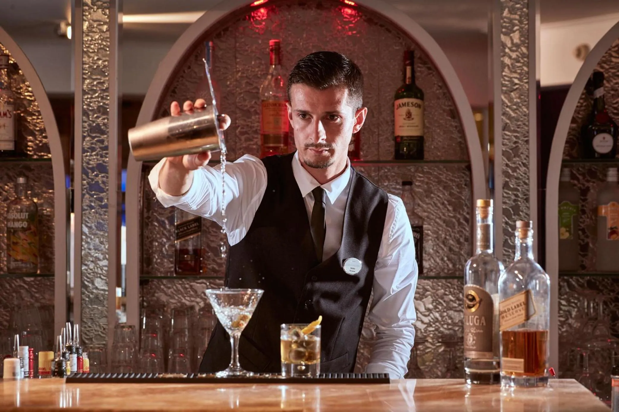 Staff in Grecian Park