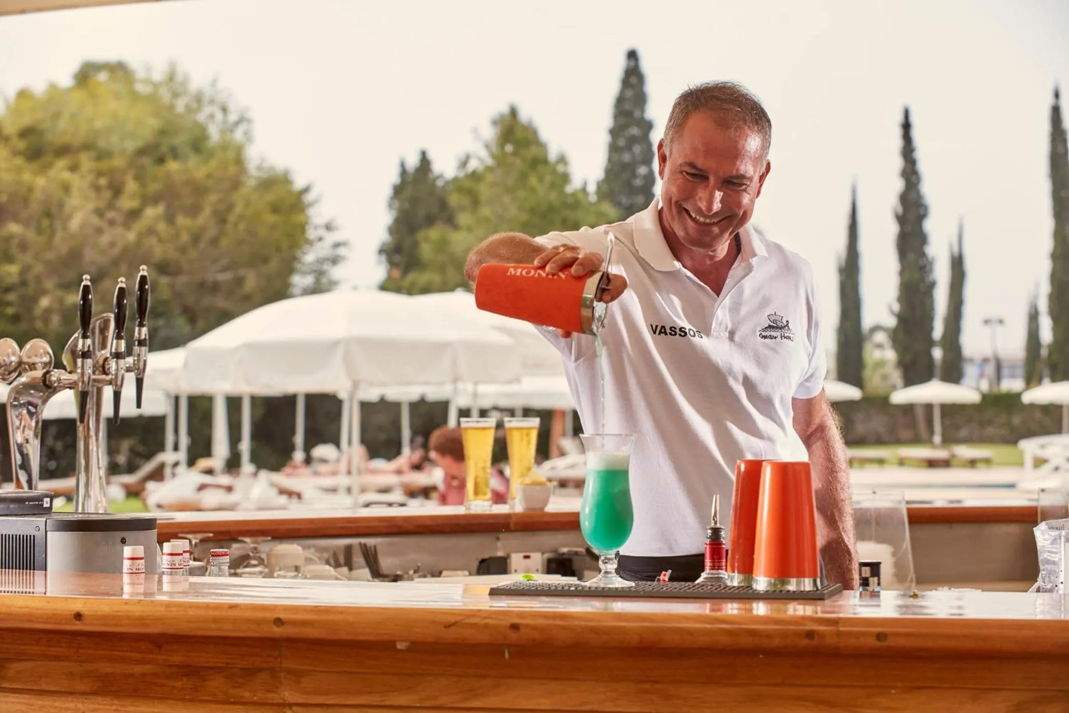 Staff in Grecian Park