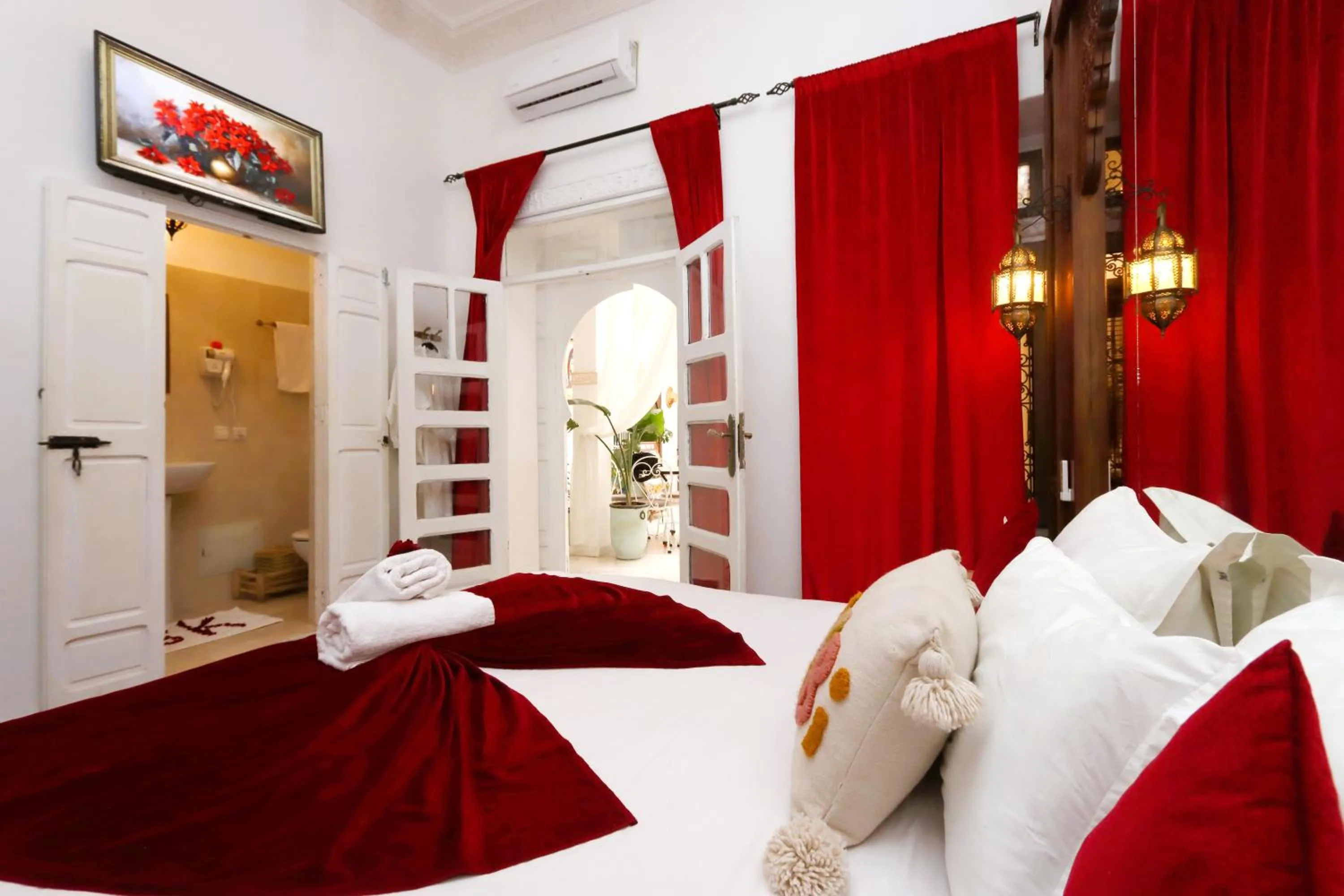 Bed in Riad Morocco Sky