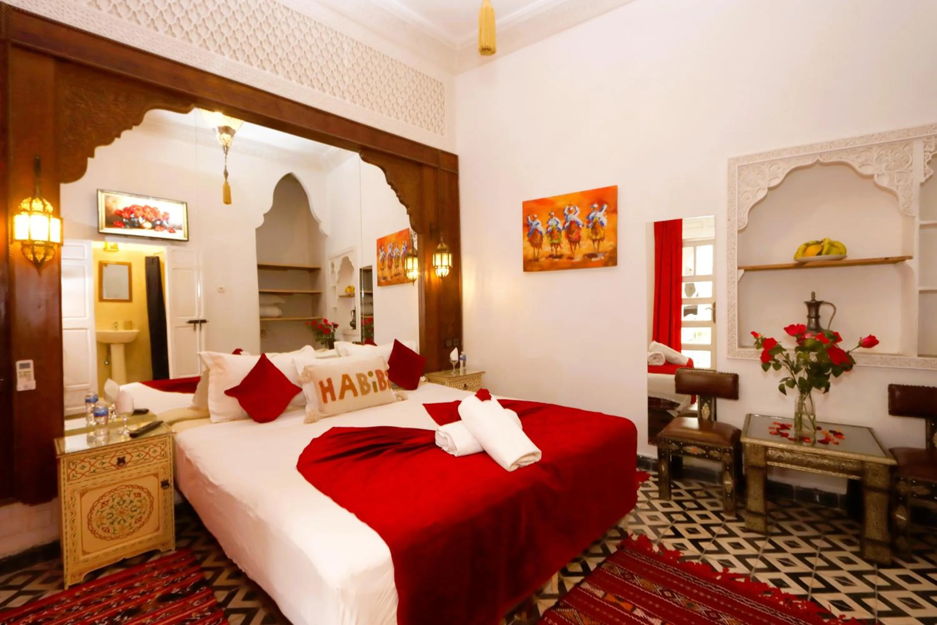 Bed in Riad Morocco Sky