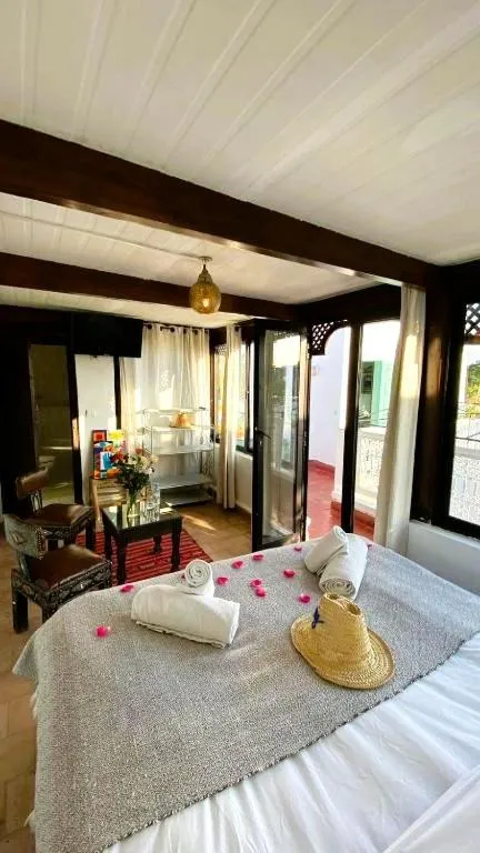 Bed in Riad Morocco Sky