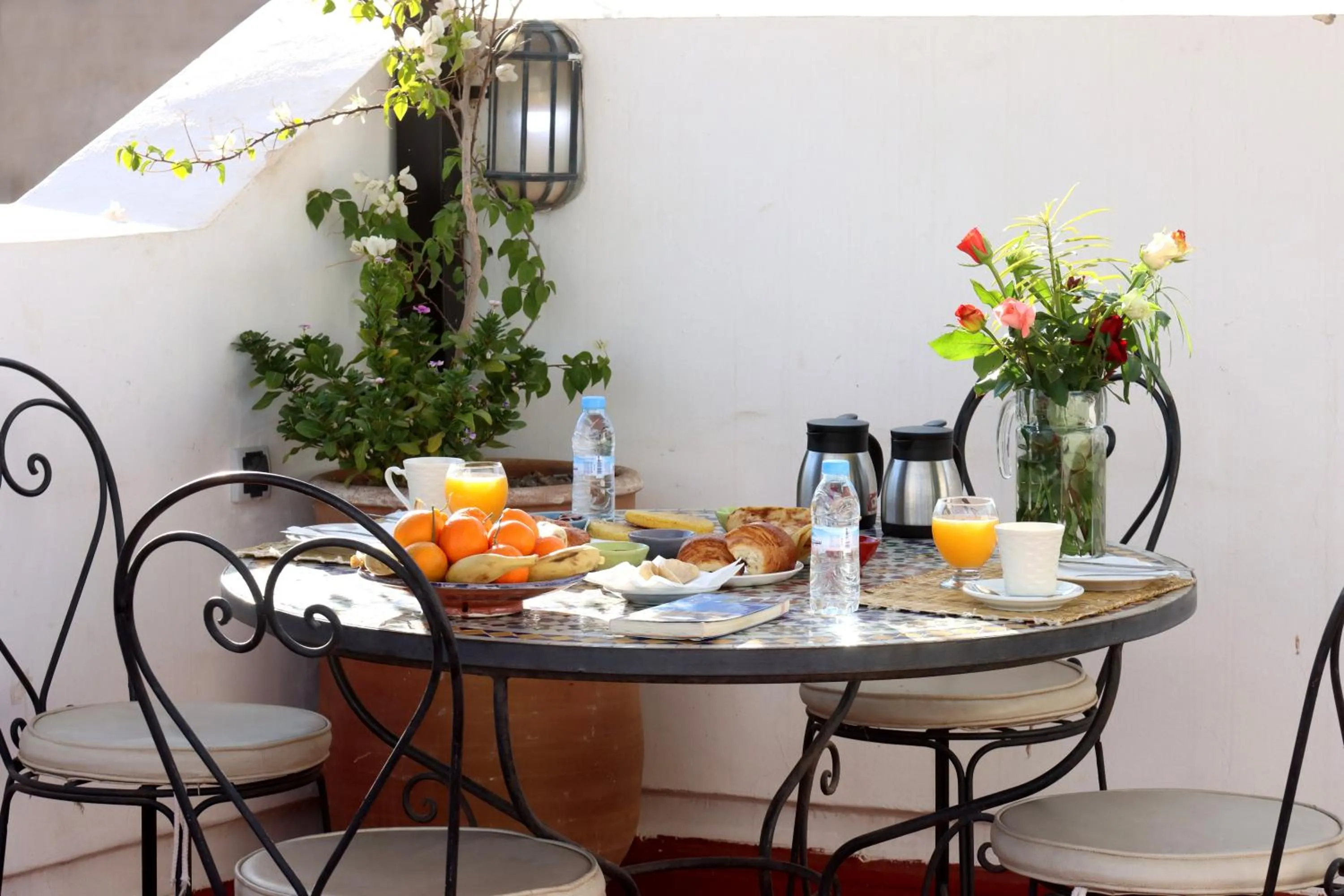 Food and drinks in Riad Morocco Sky