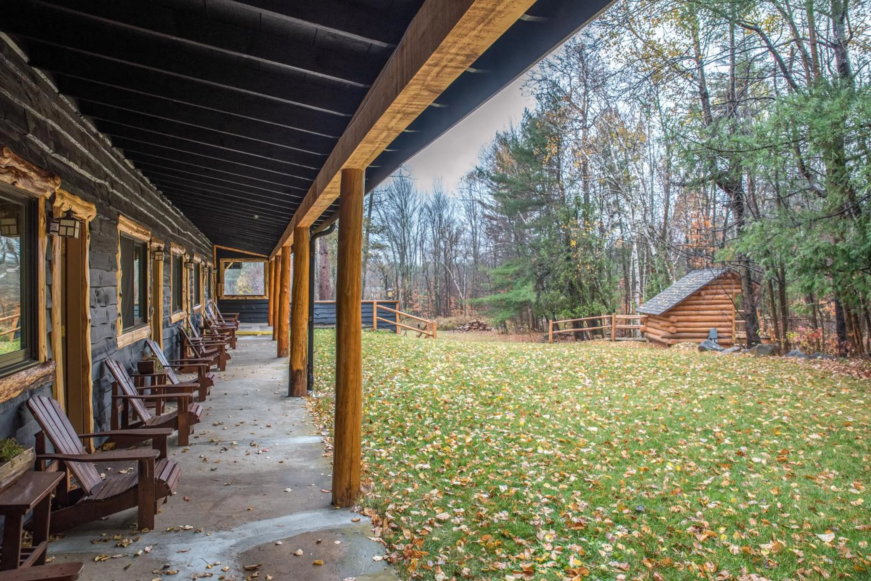 Patio in Adirondack Spruce Lodge