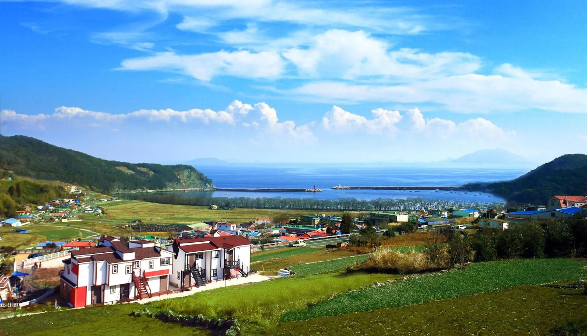 Bird's eye view in Bluesean Pension