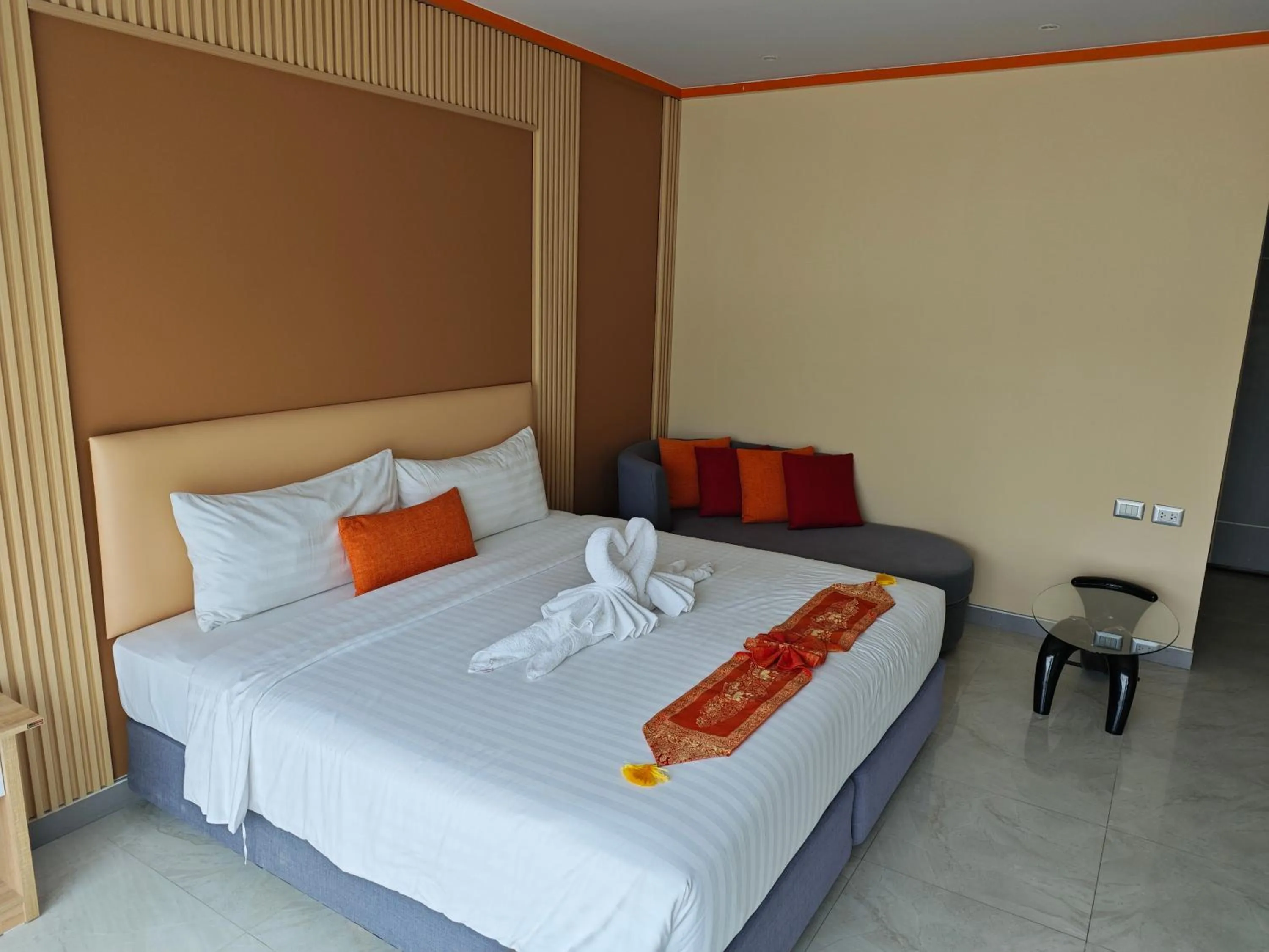 Bed in Chabana Kamala Hotel