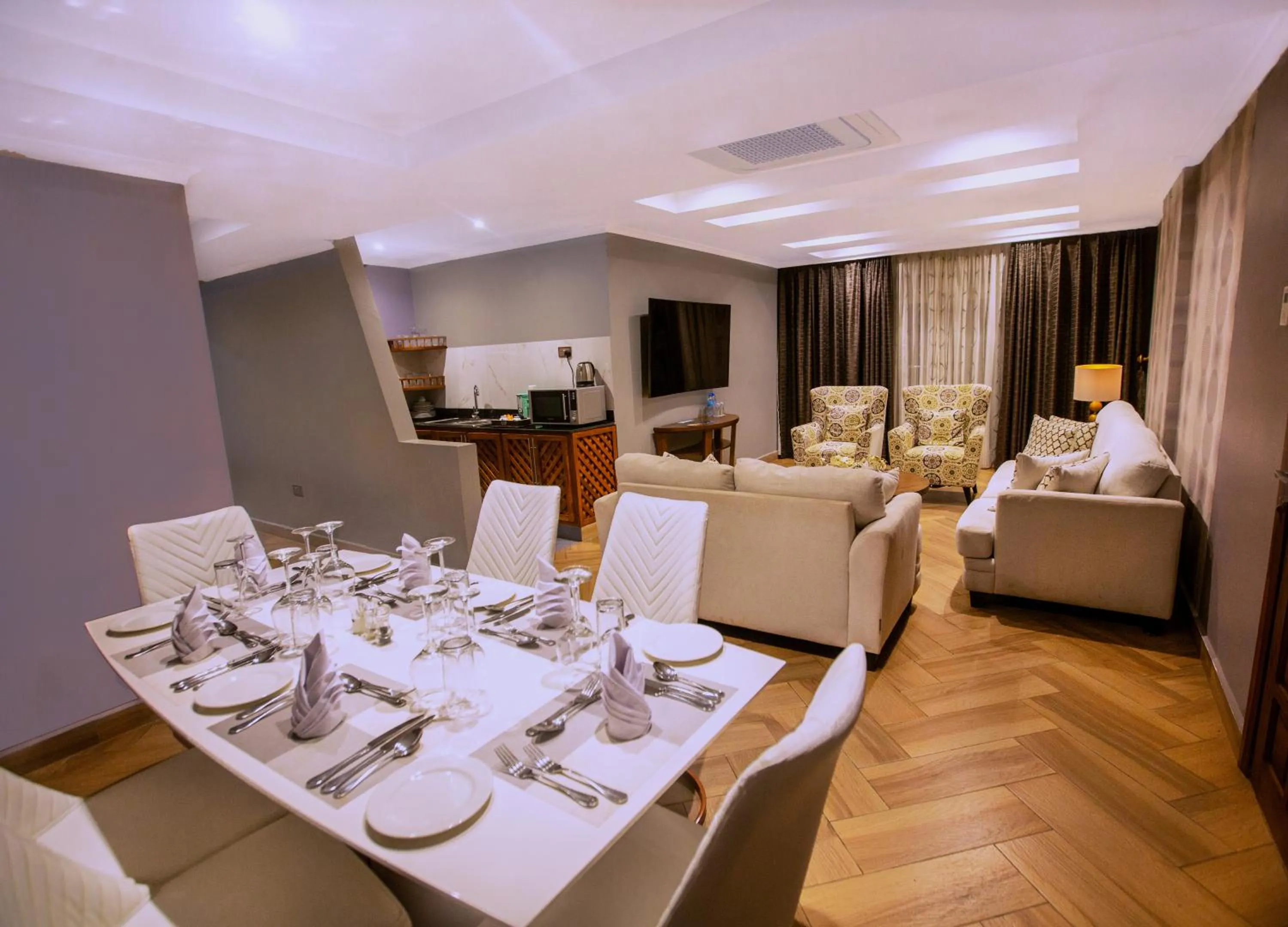 Living room in Tanga Beach Resort & Spa