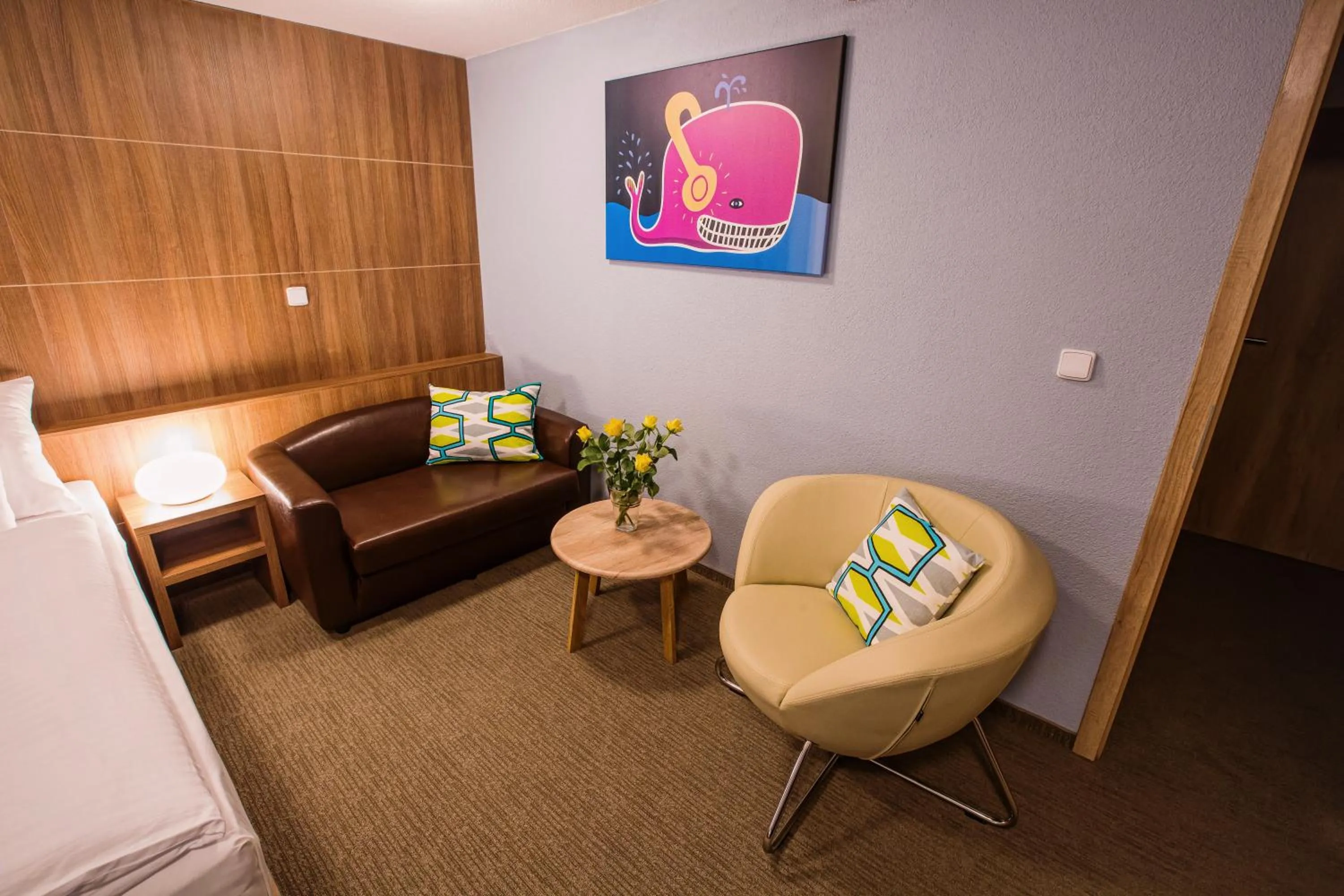 Seating area in Hotel Na Šustně