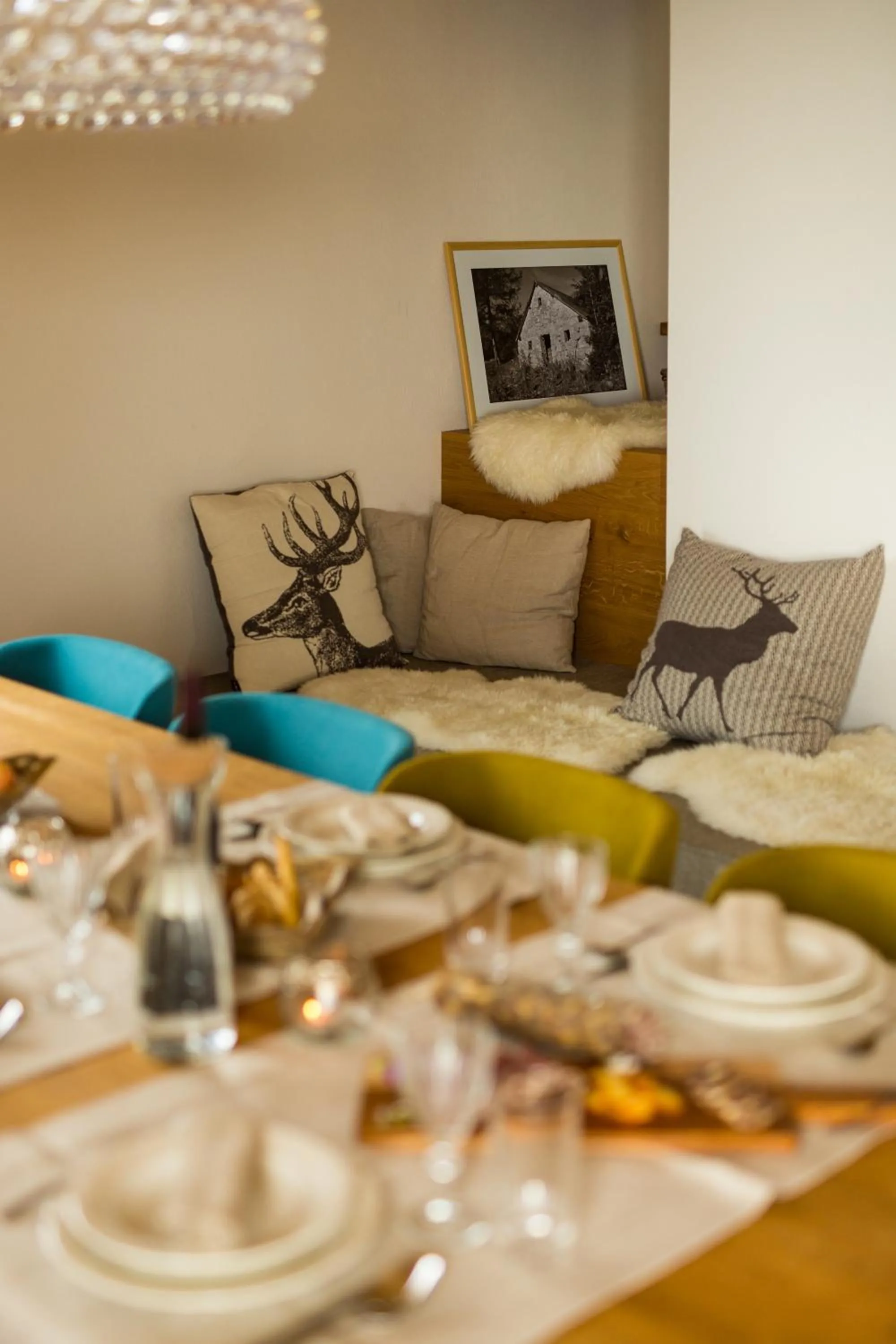 Living room in Eco Chalet Astra Montana