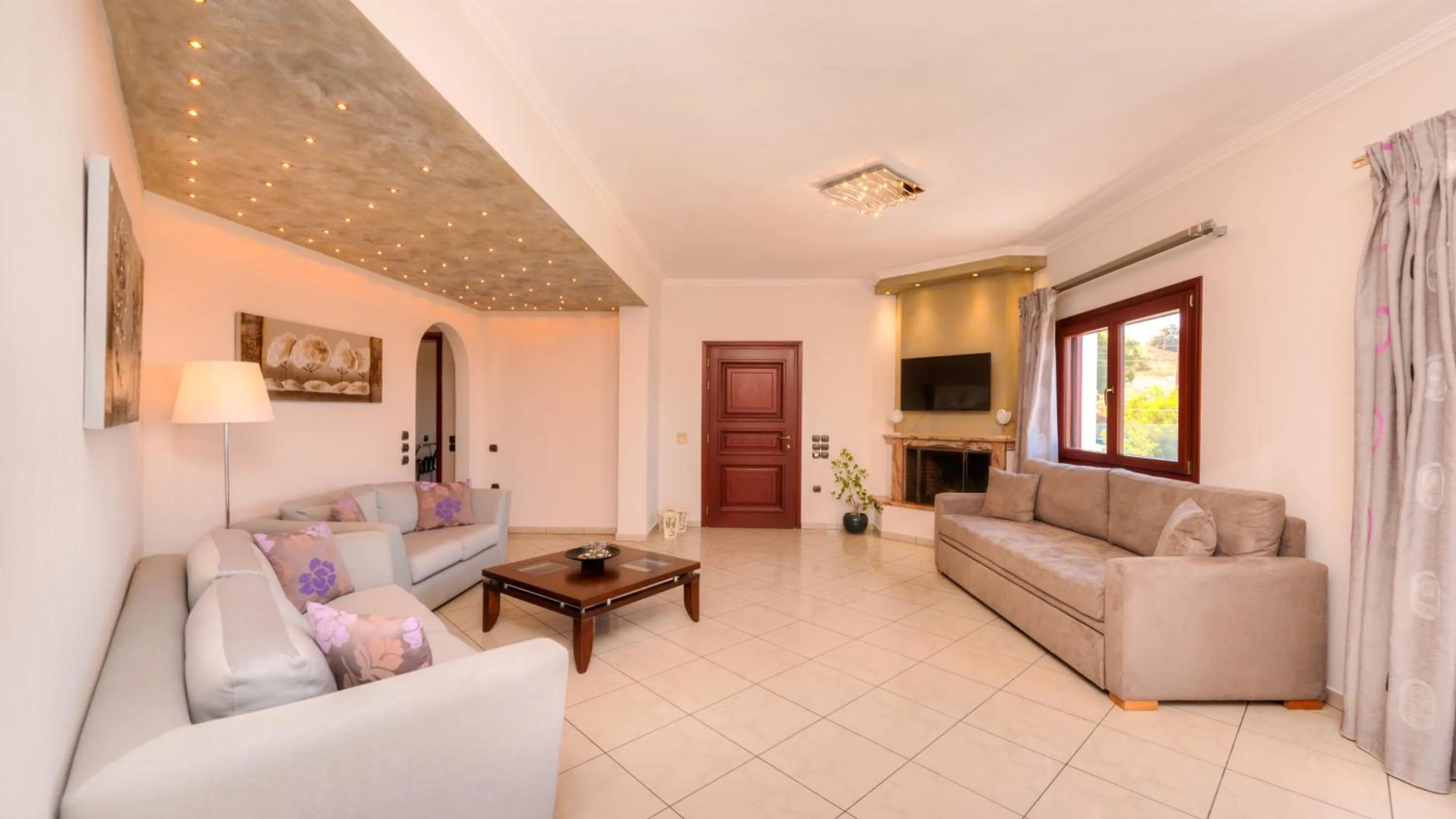 Living room in Akrotiri Apartments