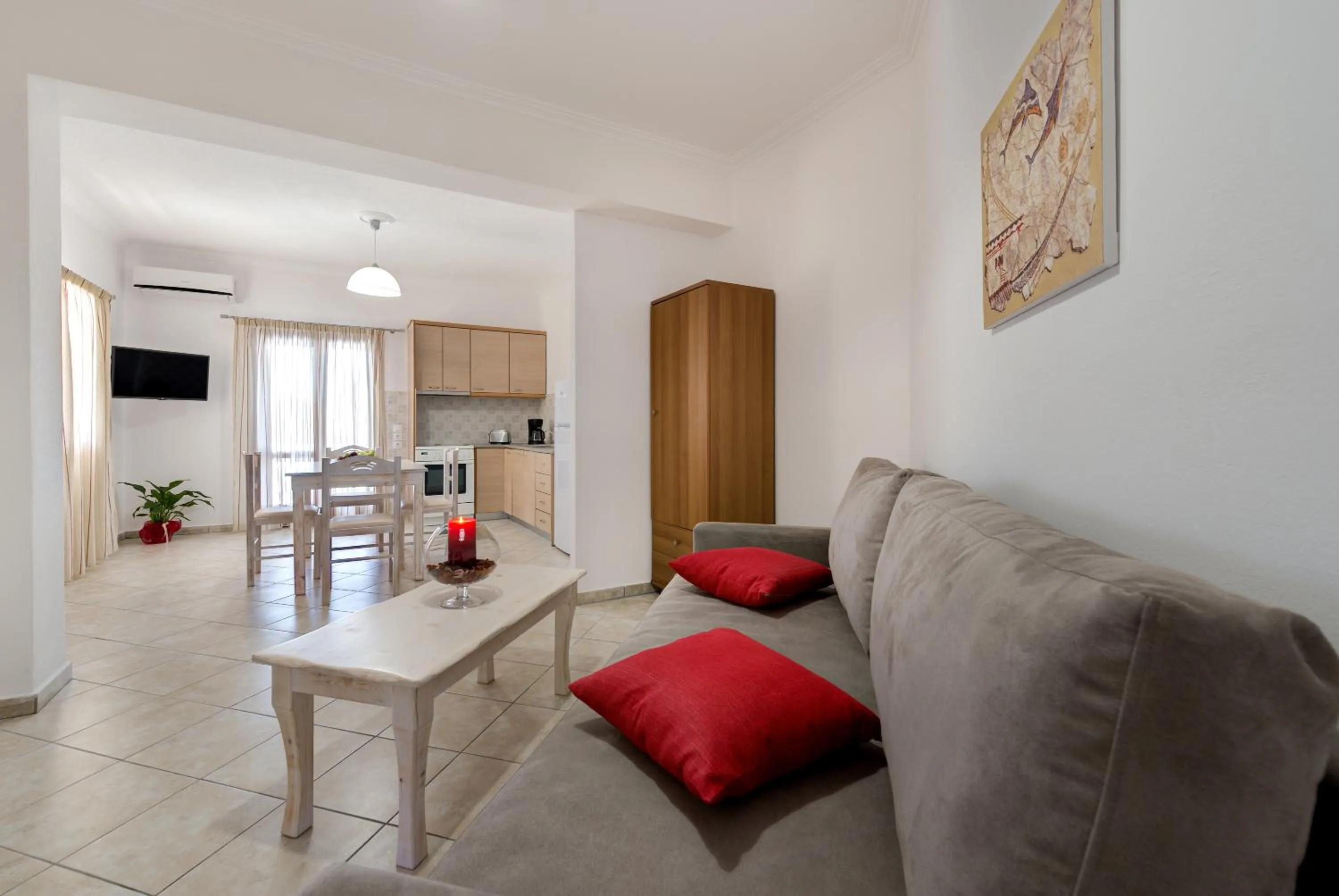 Kitchen or kitchenette in Akrotiri Apartments
