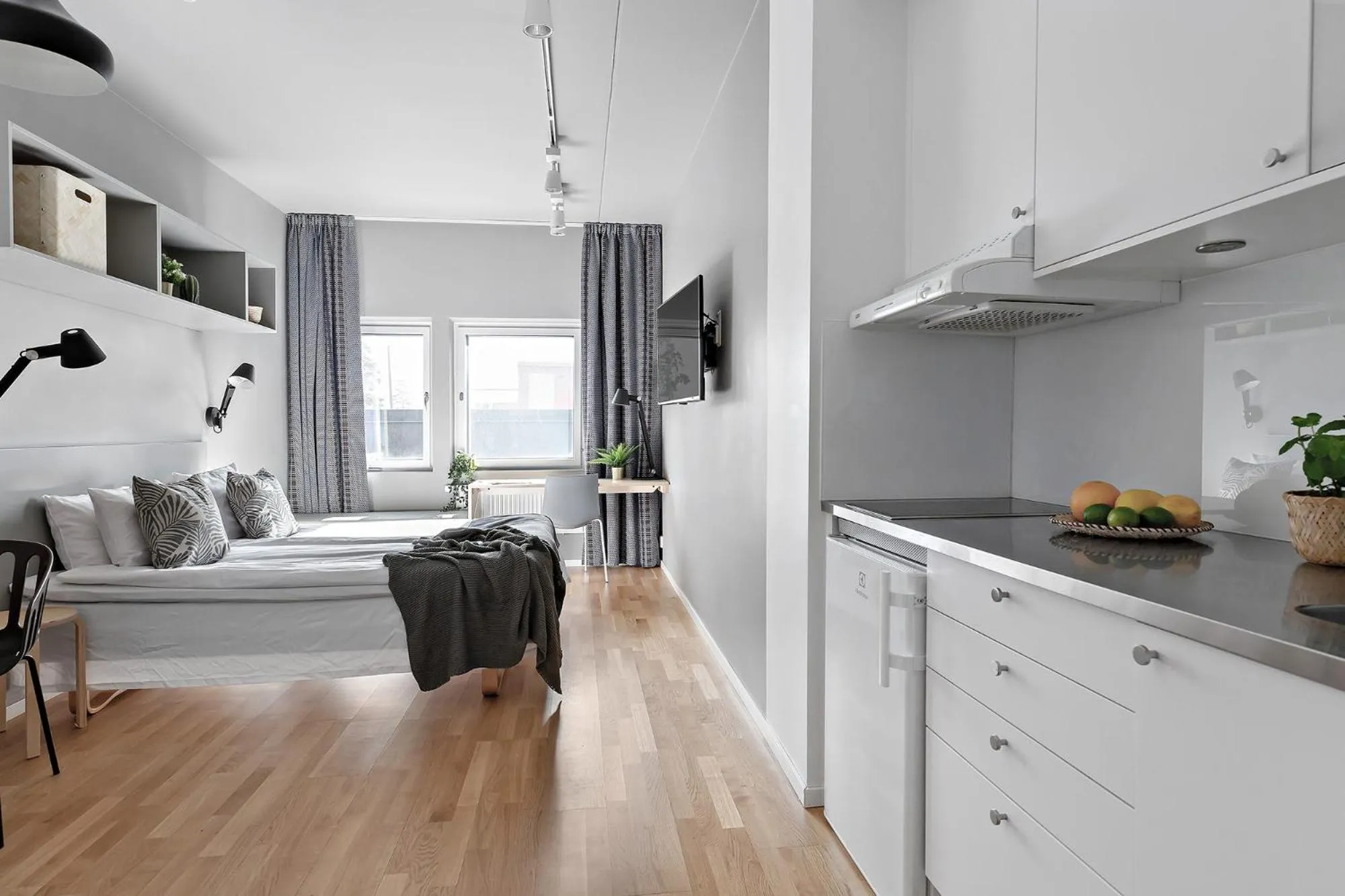 Kitchen or kitchenette in Forenom Hotels & Apartments Kista