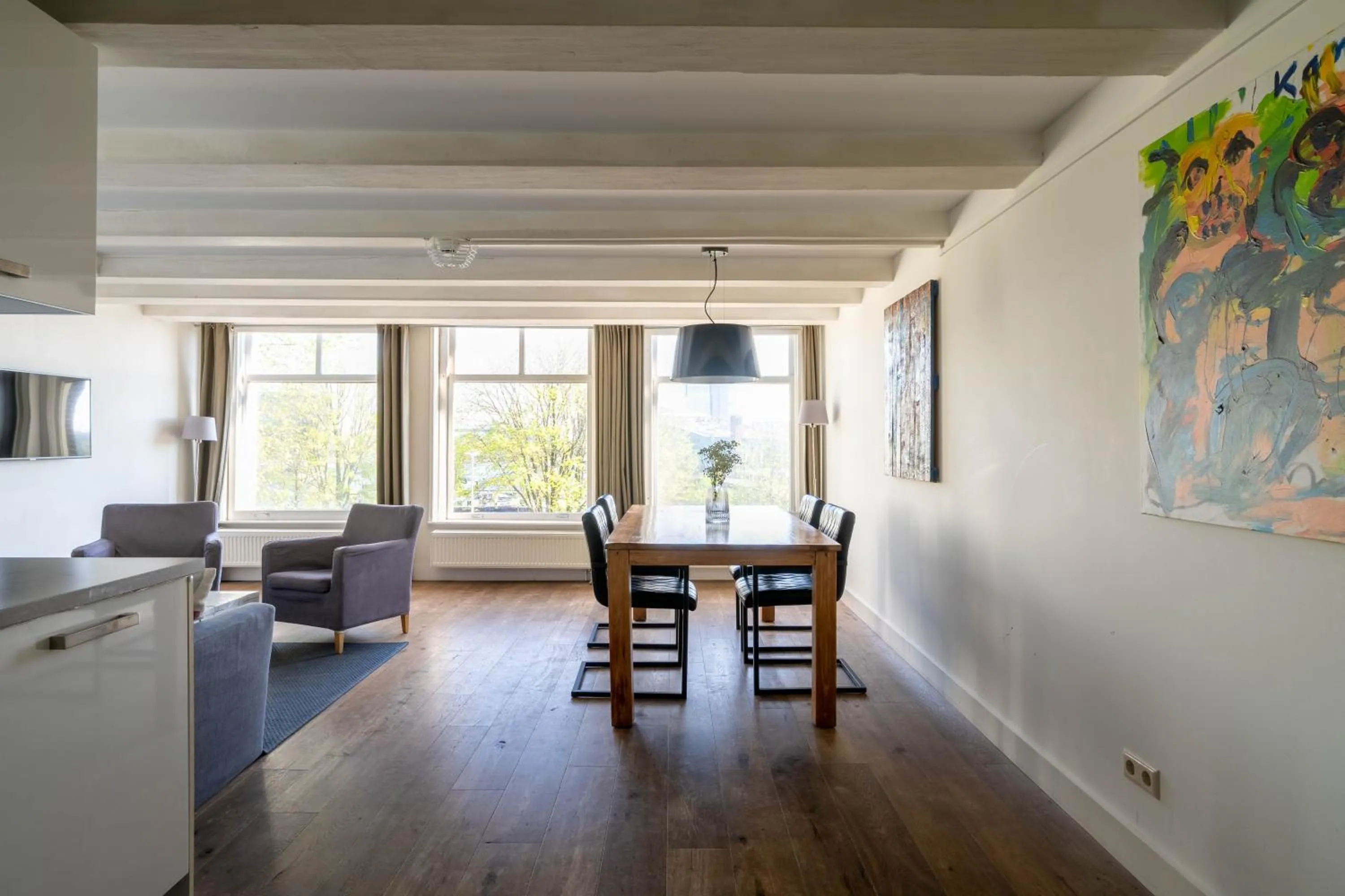 Living room in Amsterdam Centre Harbour Apartments