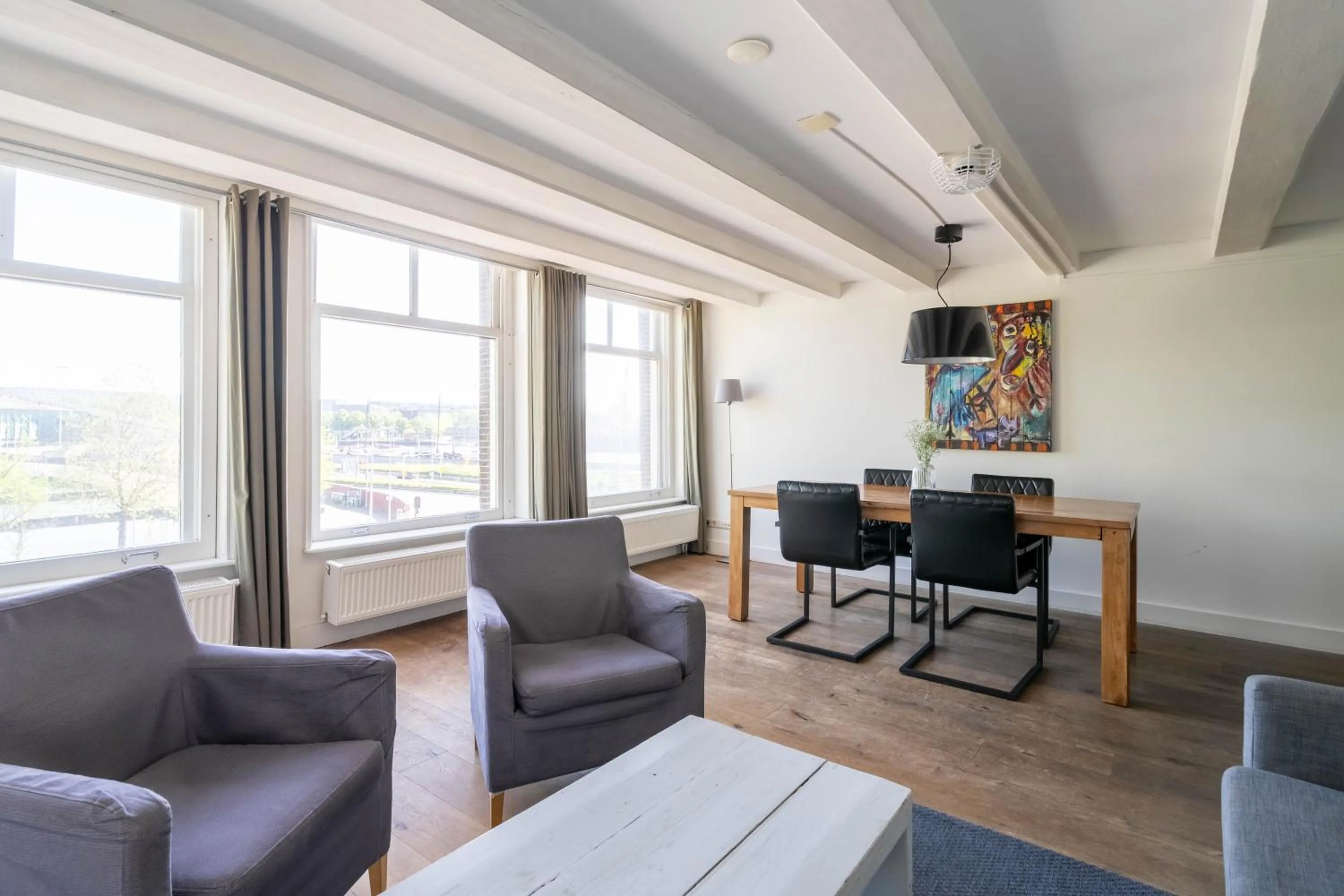 Seating area in Amsterdam Centre Harbour Apartments
