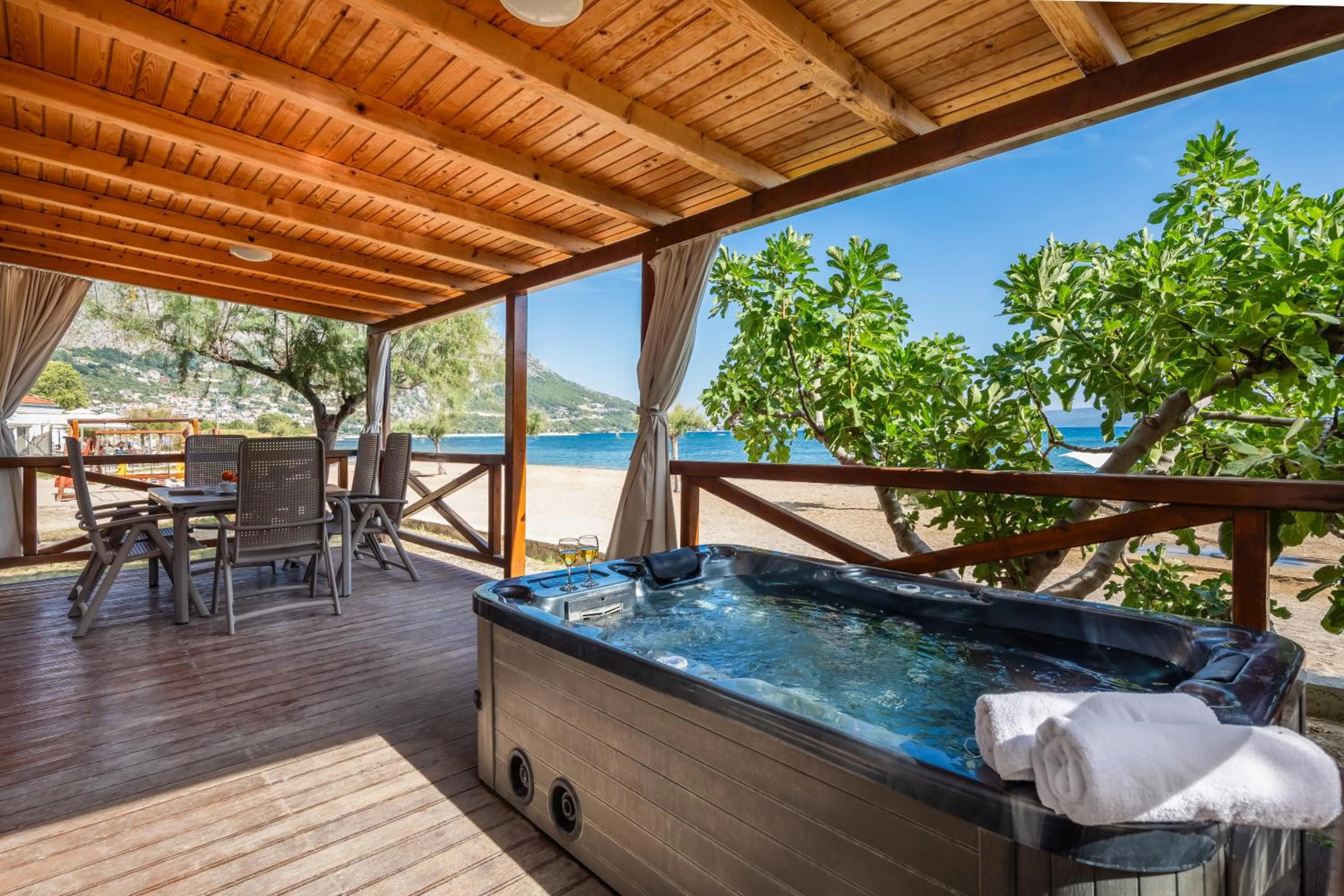 Patio in Mobile Homes Camp Galeb