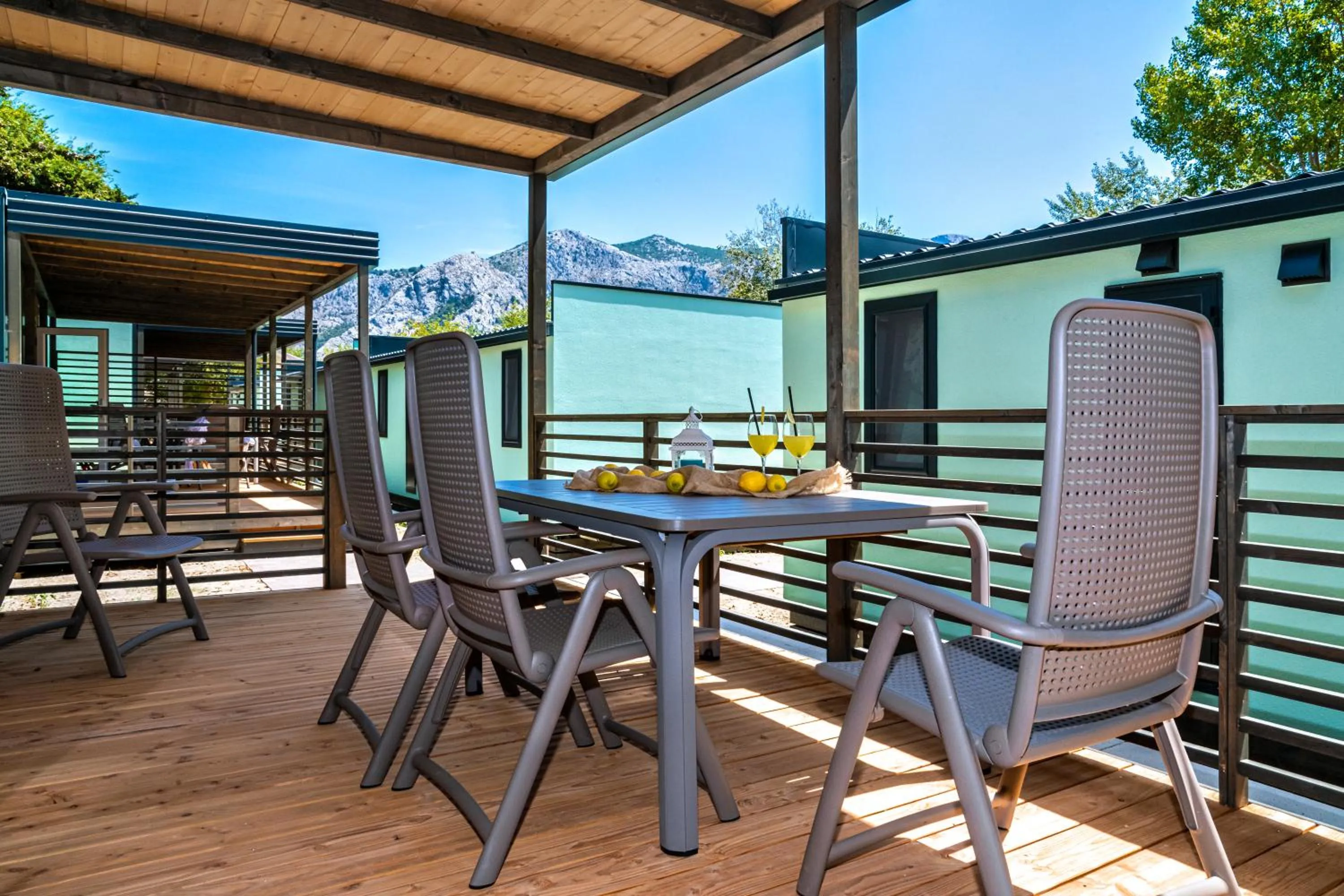 Balcony/Terrace in Mobile Homes Camp Galeb