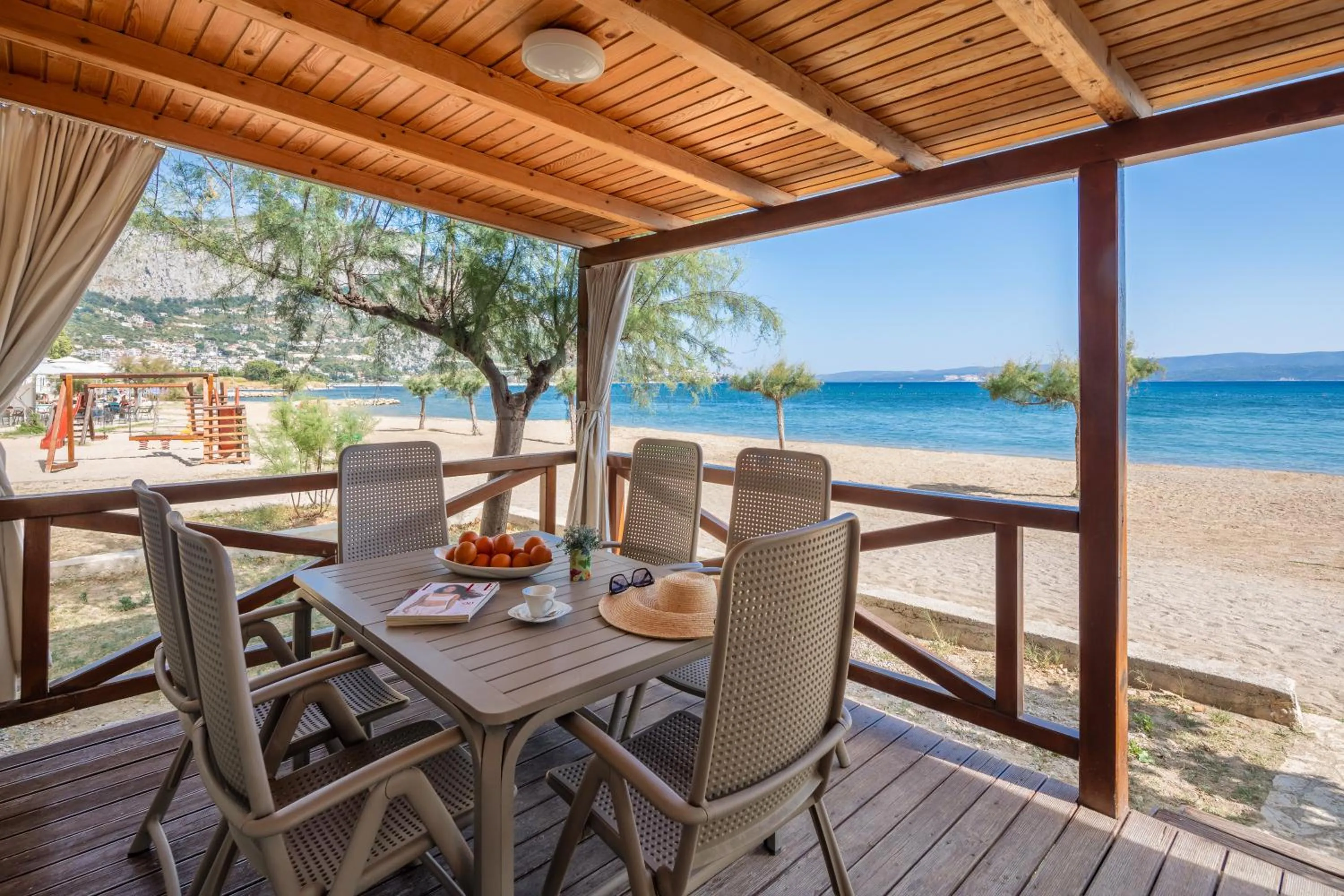 Patio in Mobile Homes Camp Galeb