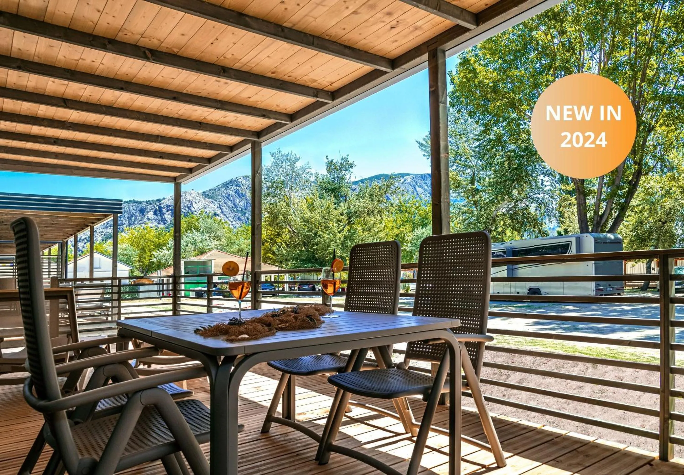 Balcony/Terrace in Mobile Homes Camp Galeb