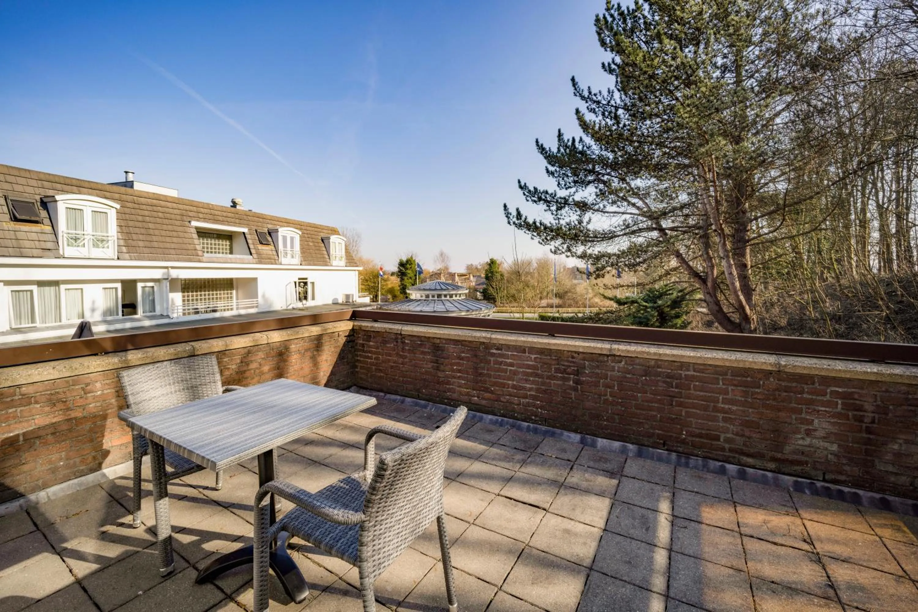 Balcony/Terrace in Fletcher Hotel Restaurant De Witte Raaf