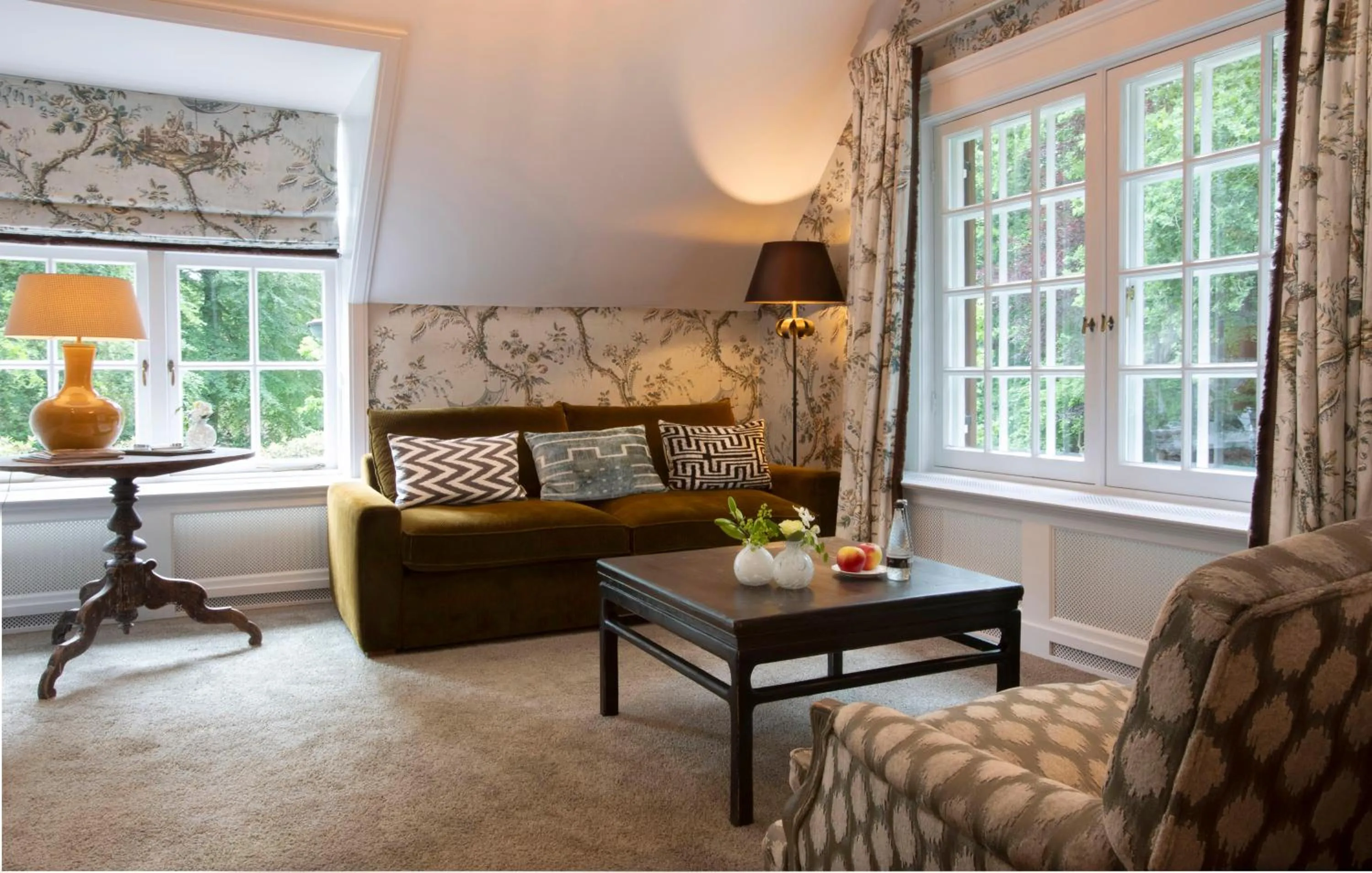 Seating area in Relais & Chateaux Hotel Landgoed Het Roode Koper