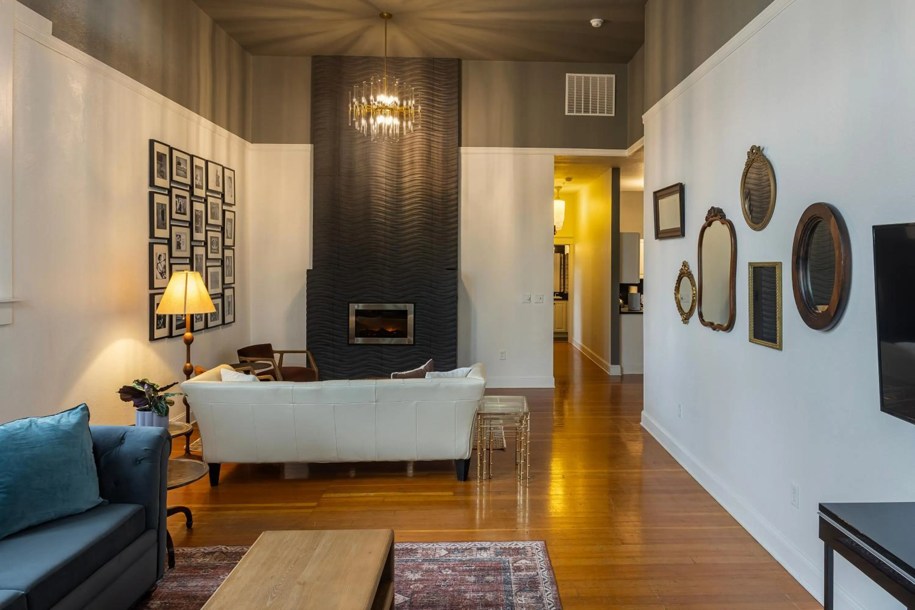 Living room, Bed in 3rd Street Flats