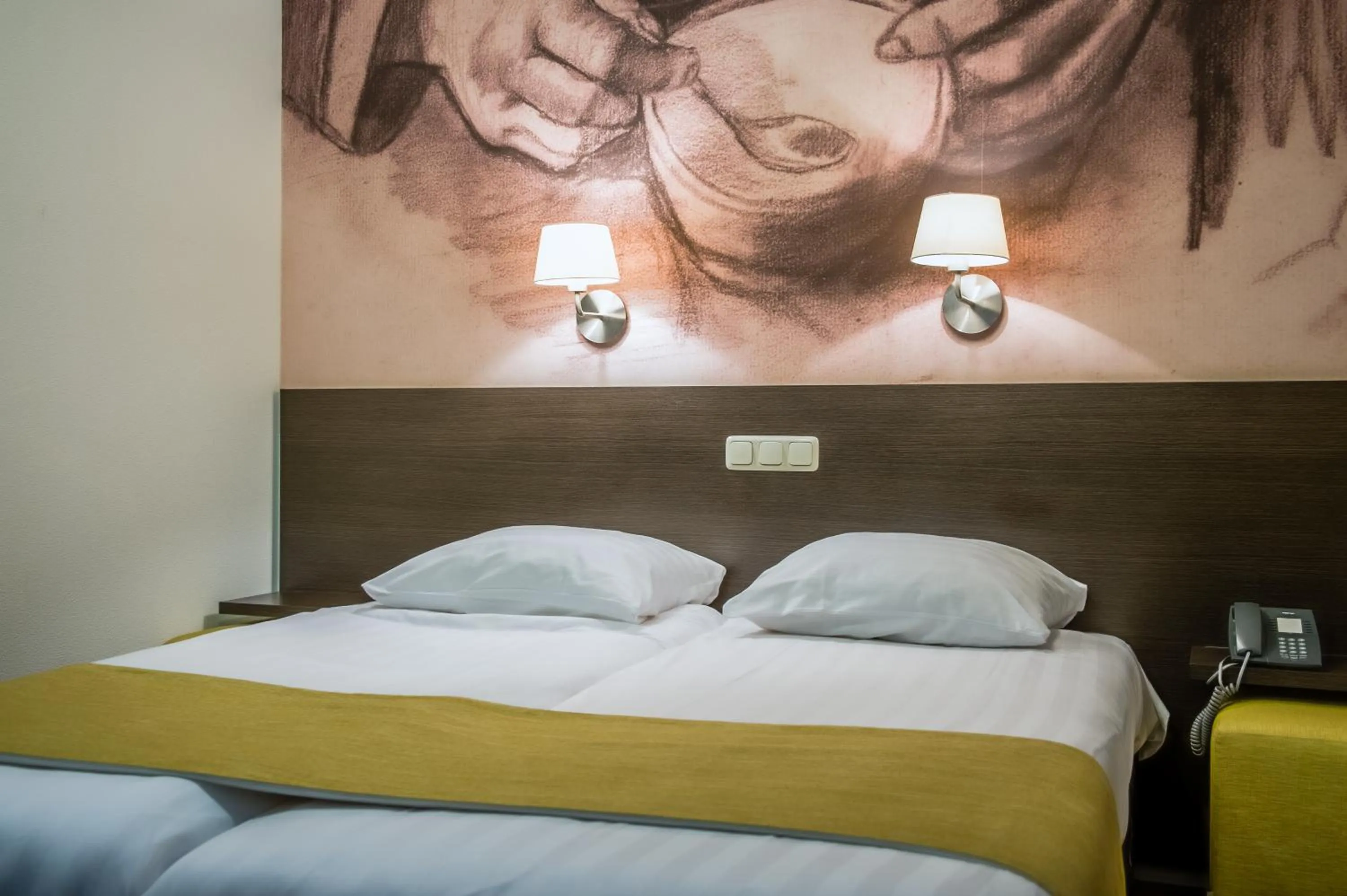 Decorative detail, Bed in Parkhotel Auberge Vincent