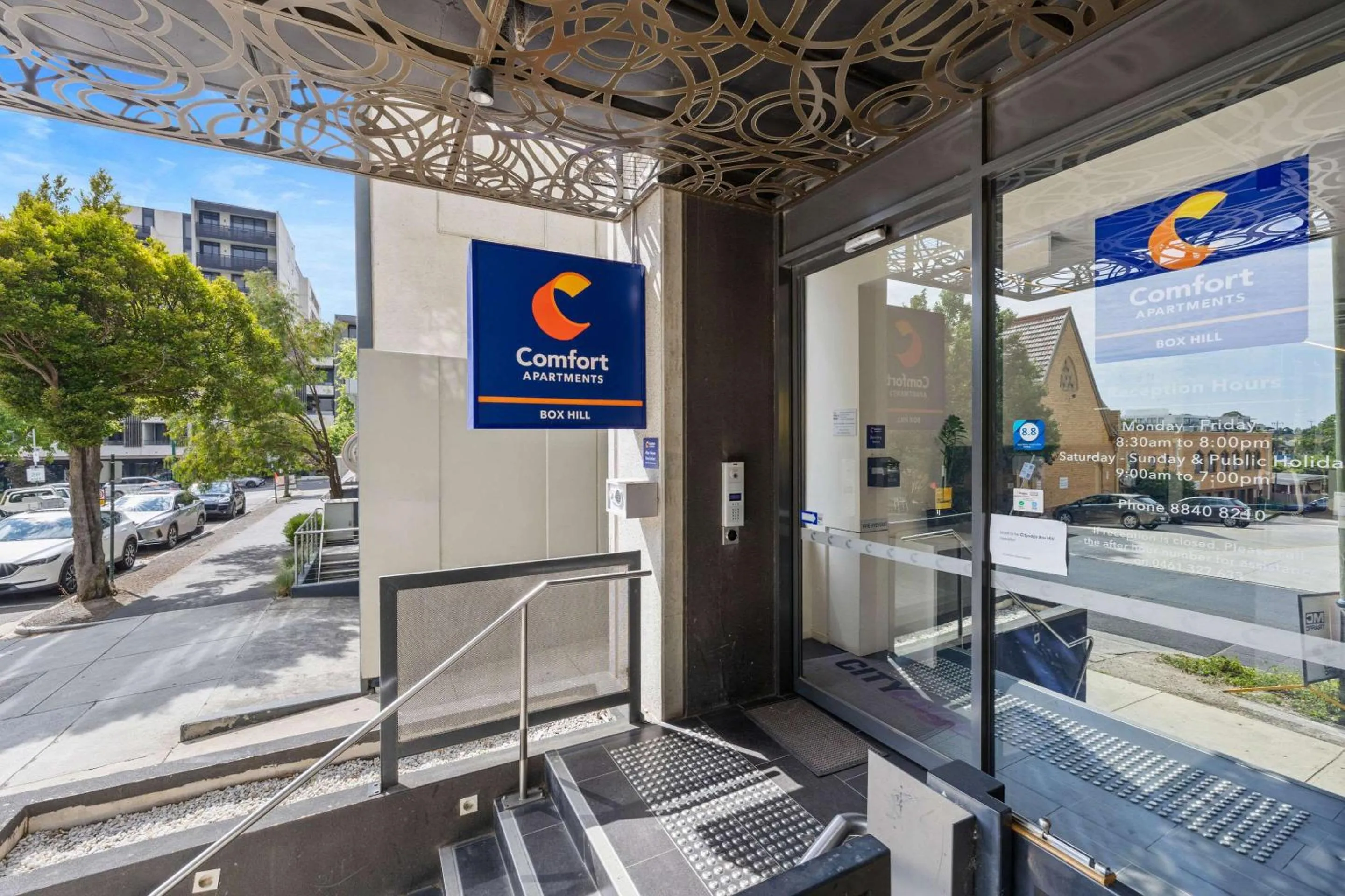 Property building in Comfort Apartments Box Hill