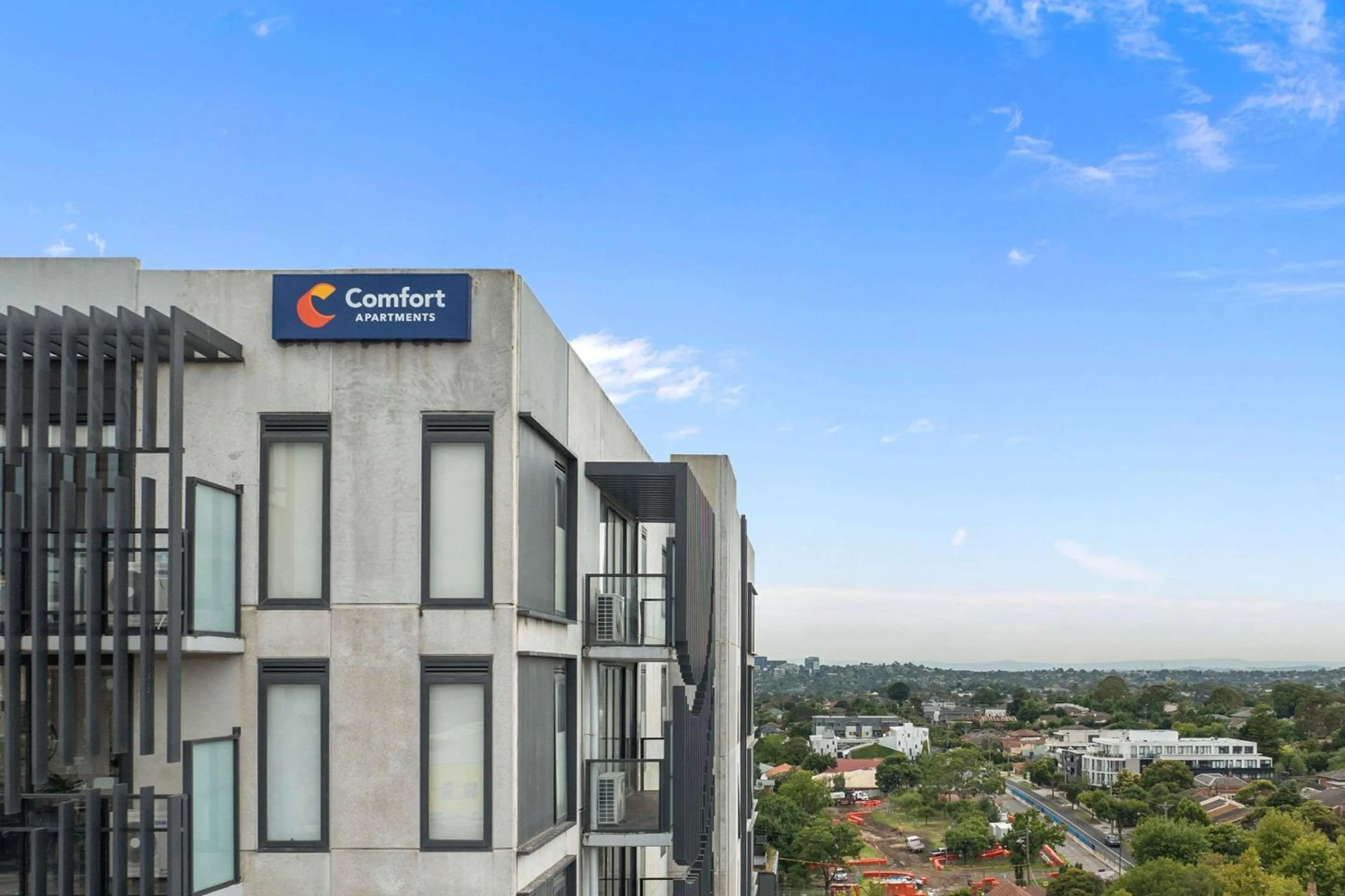 Property building in Comfort Apartments Box Hill