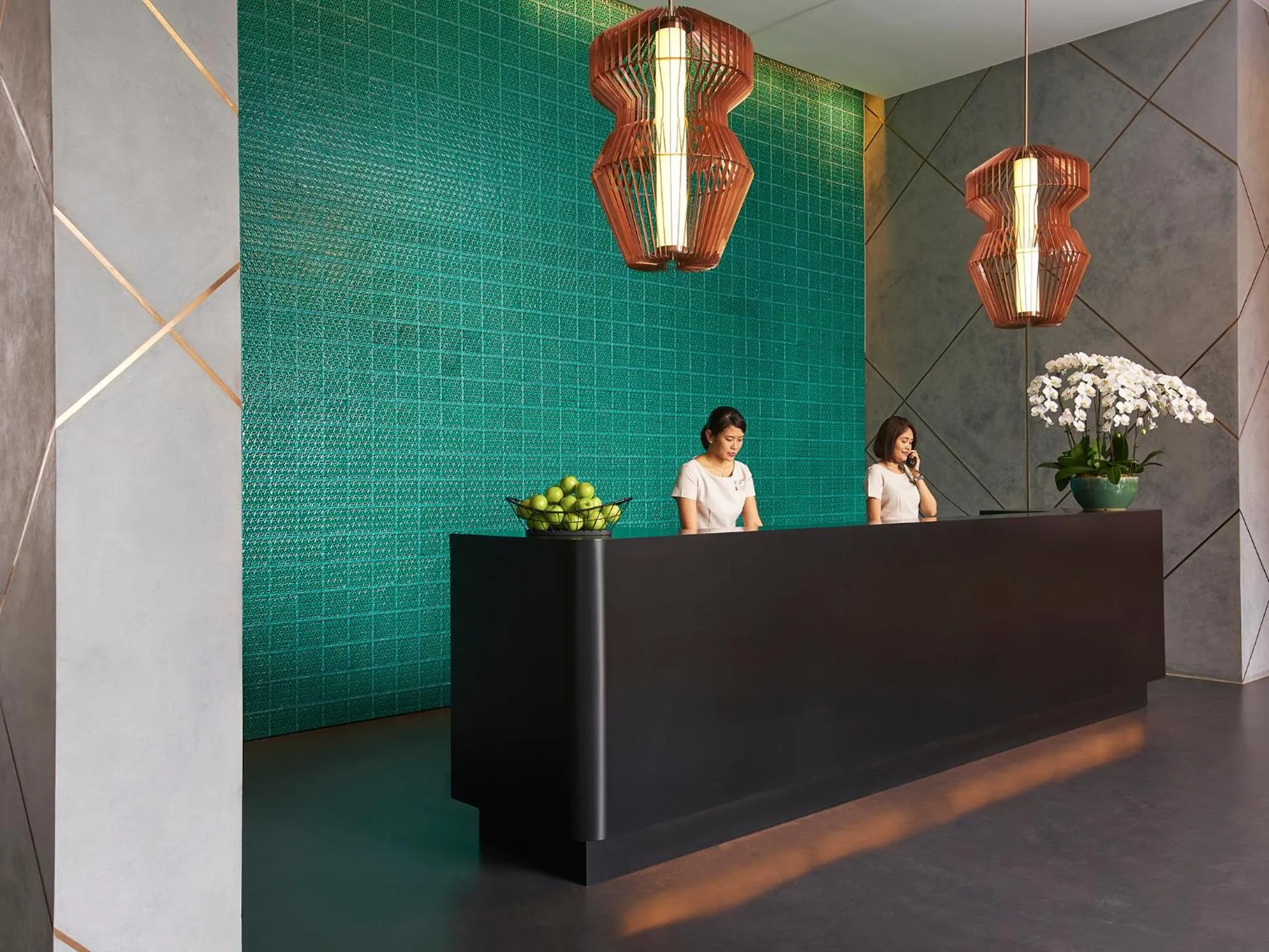 Lobby or reception in Oasia Hotel Downtown, Singapore by Far East Hospitality