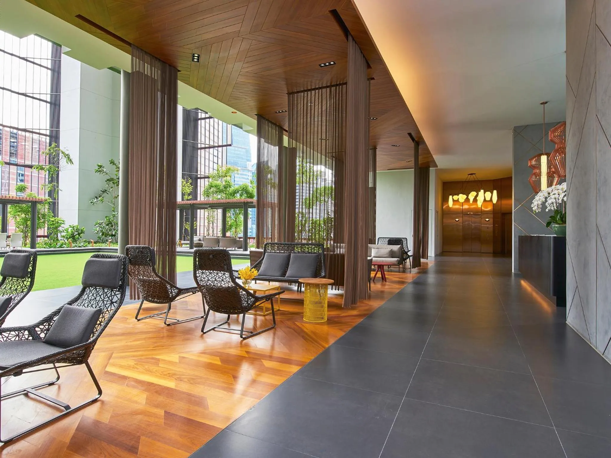 Lobby or reception in Oasia Hotel Downtown, Singapore by Far East Hospitality